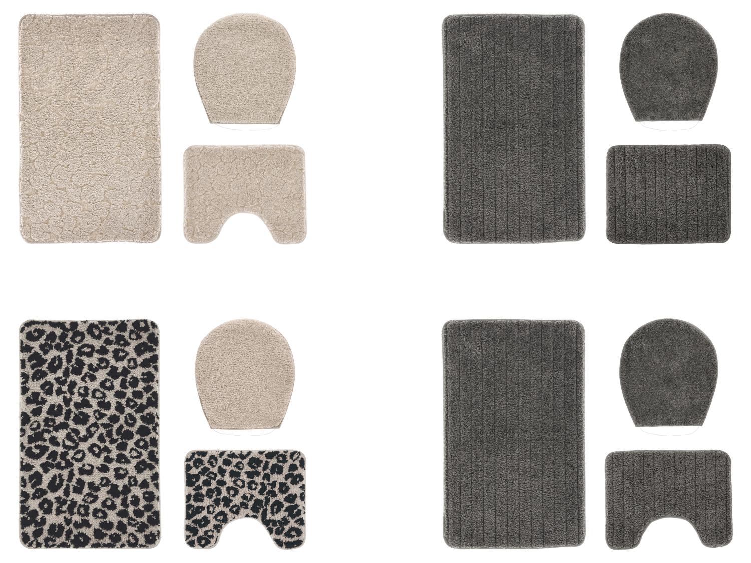 LIVARNO Set de 3 tapis de salle de bains