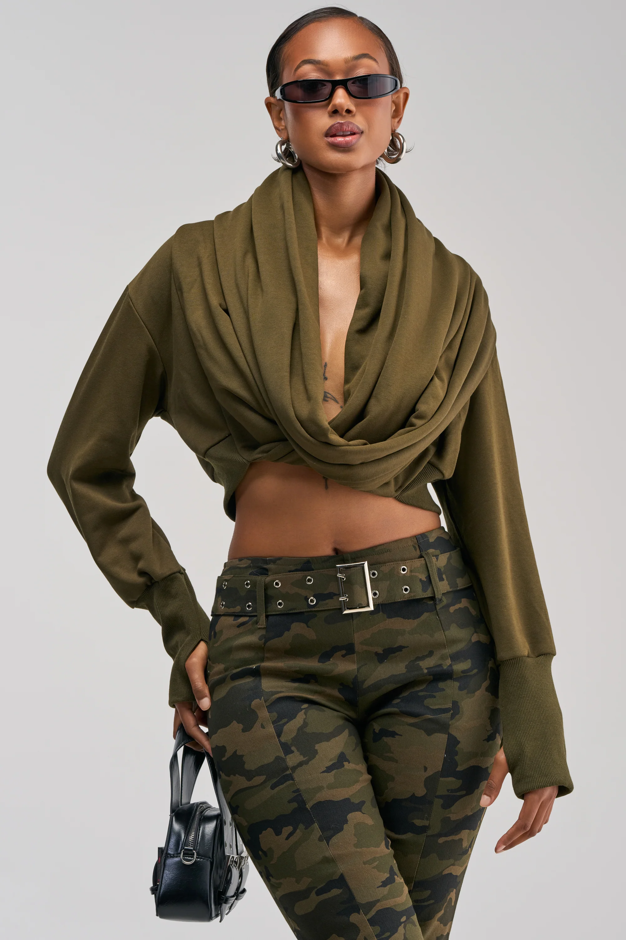 JUST TOO COOL FOR YOU SWEATSHIRT IN OLIVE - Akira Store