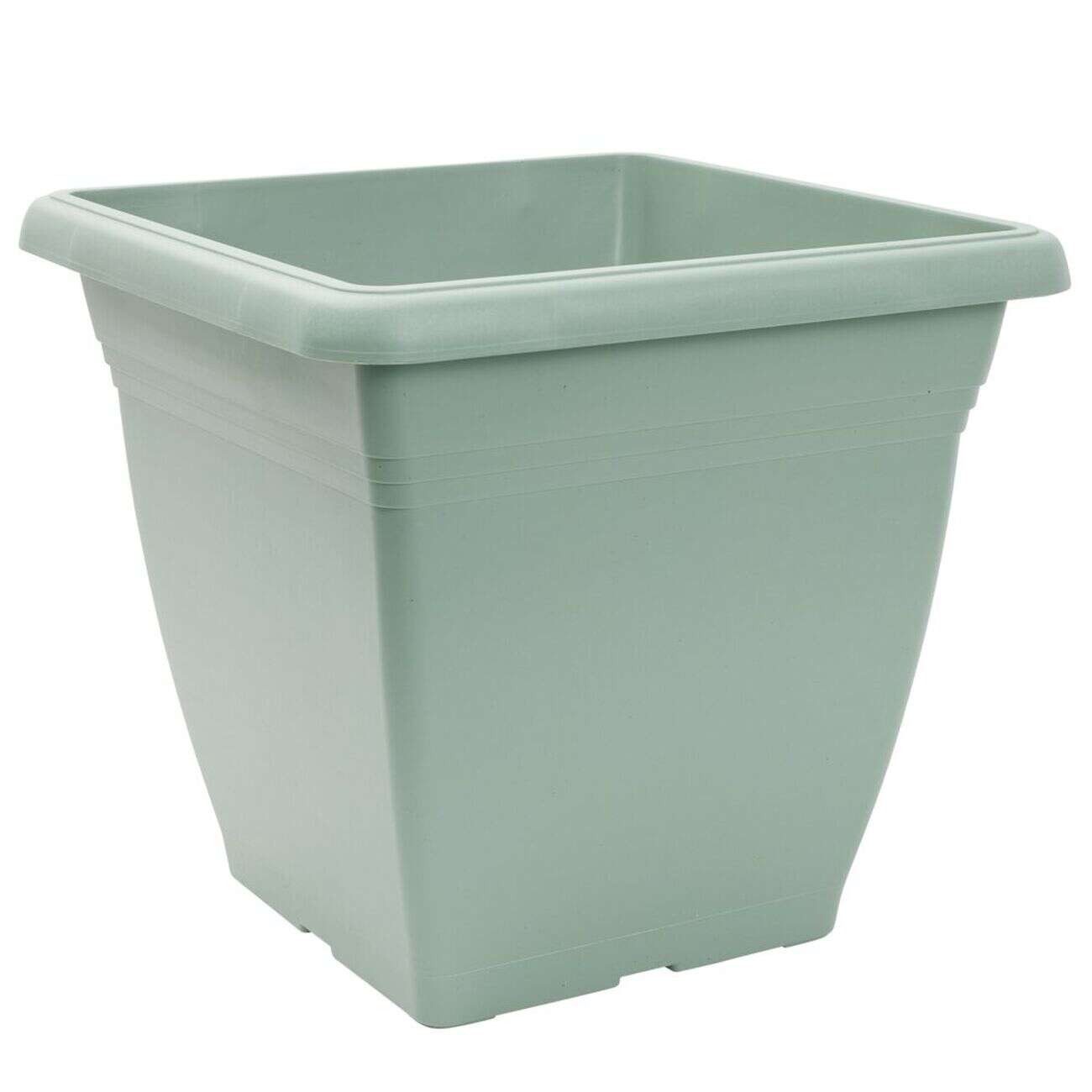 Pot de fleur carré 32L plastique vert laurier 40x40xH36cm