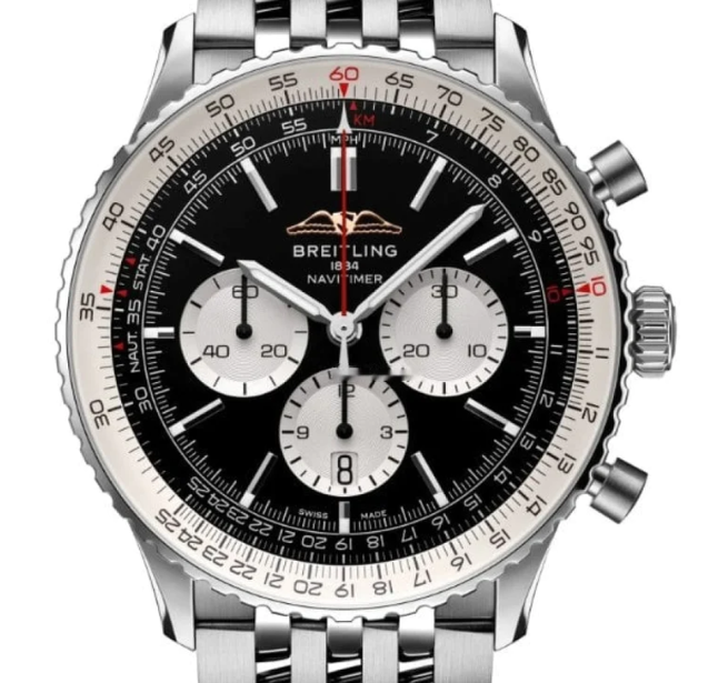 [Super Clone]Breitling AB0137211B1A1 Navitimer B01 Black Dial - Νew