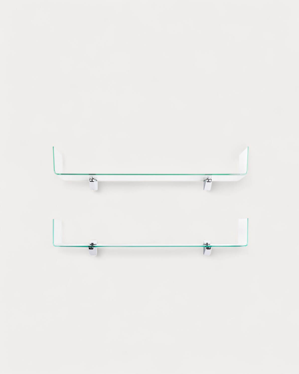 Iris - Set de 2 Estantes de Pared de Cristal Curvado Iris