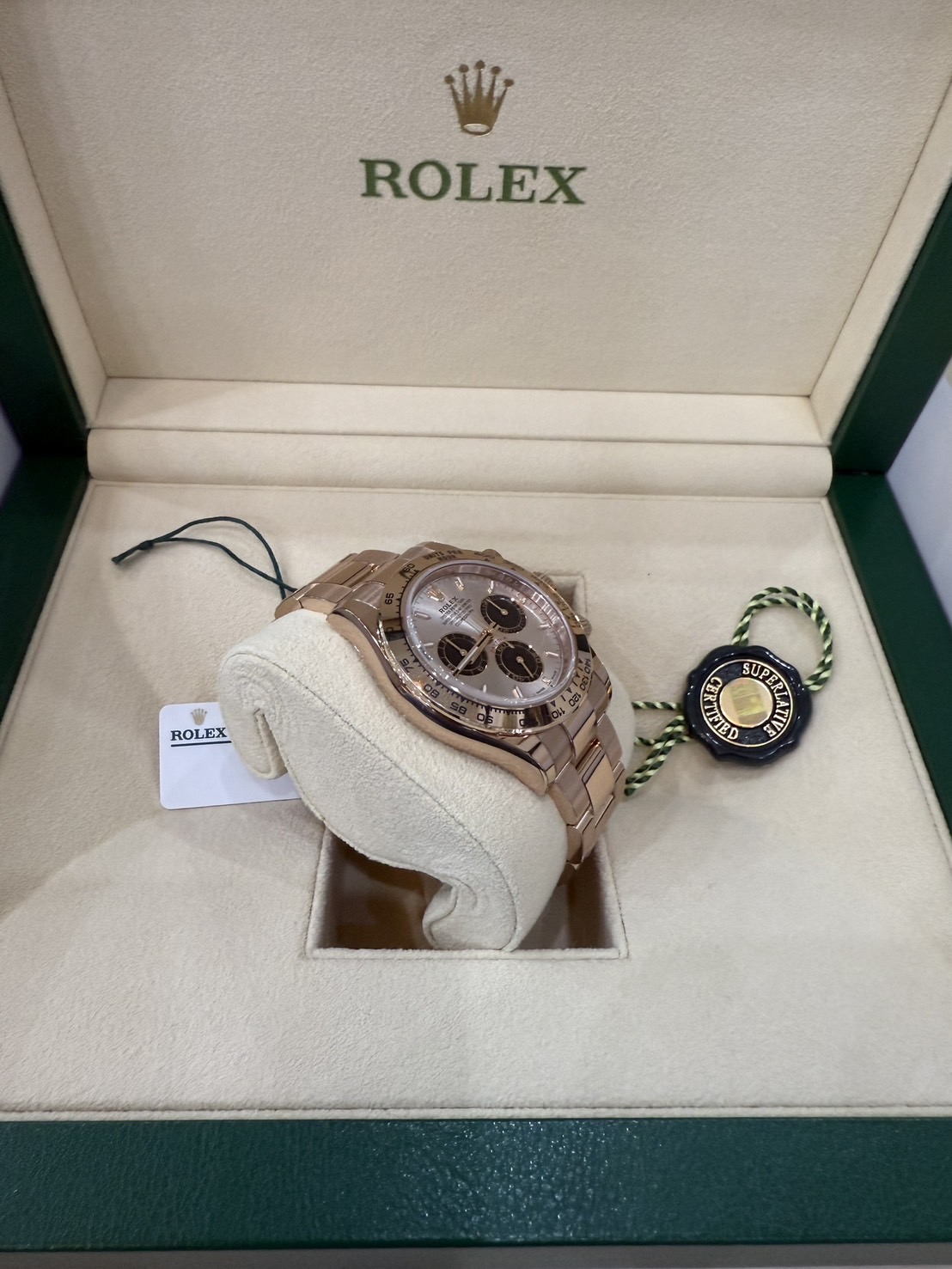 [Super Clone]Rolex Daytona 40mm RoseGold sundust Dial m126505-0003