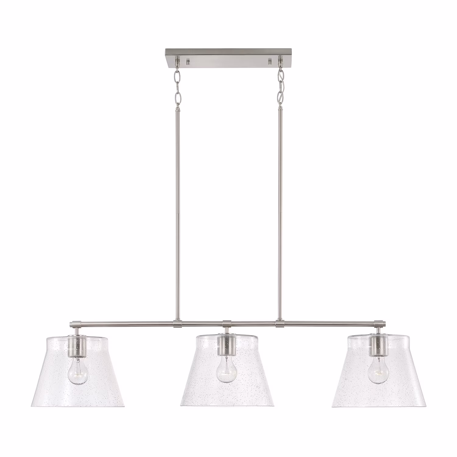 Capital Lighting 846931 Baker 3 Light 45" Wide Linear Chandelier - Black