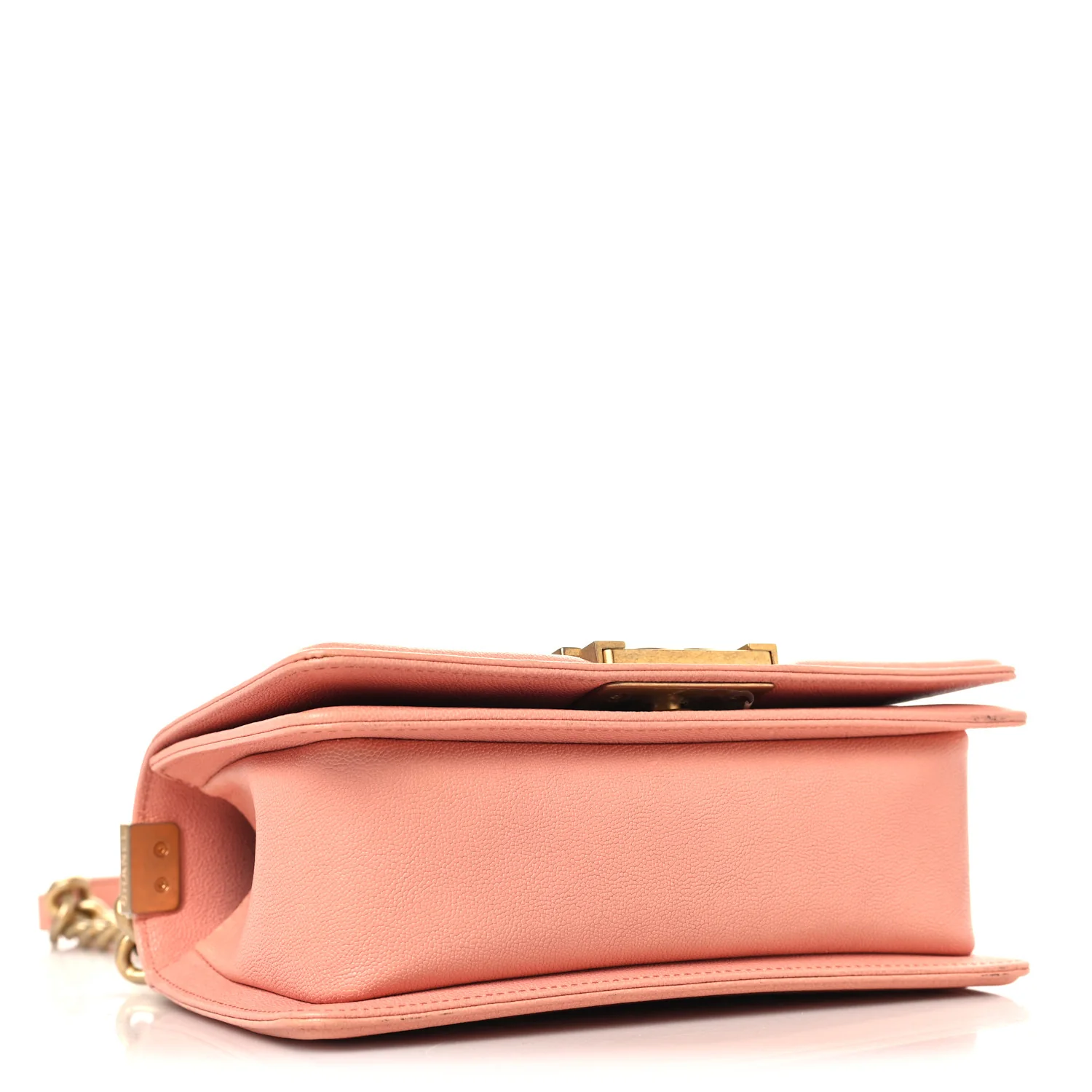Caviar Quilted Small Boy Flap Light Pink