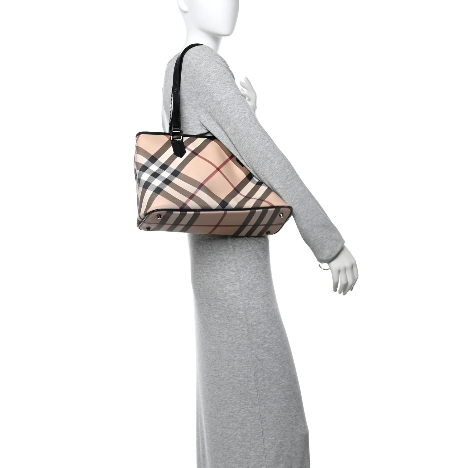 Supernova Check Small Nickie Tote Black