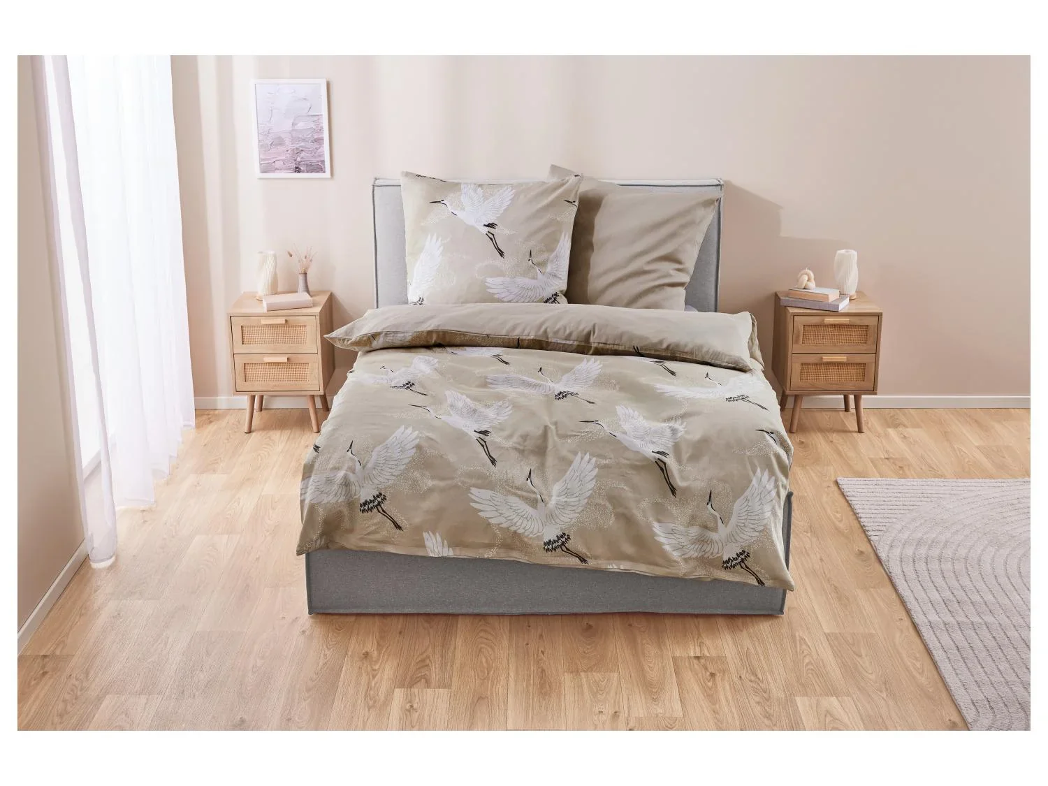 LIVARNO home Parure de lit en satin rversible, 260 x 240 cm
