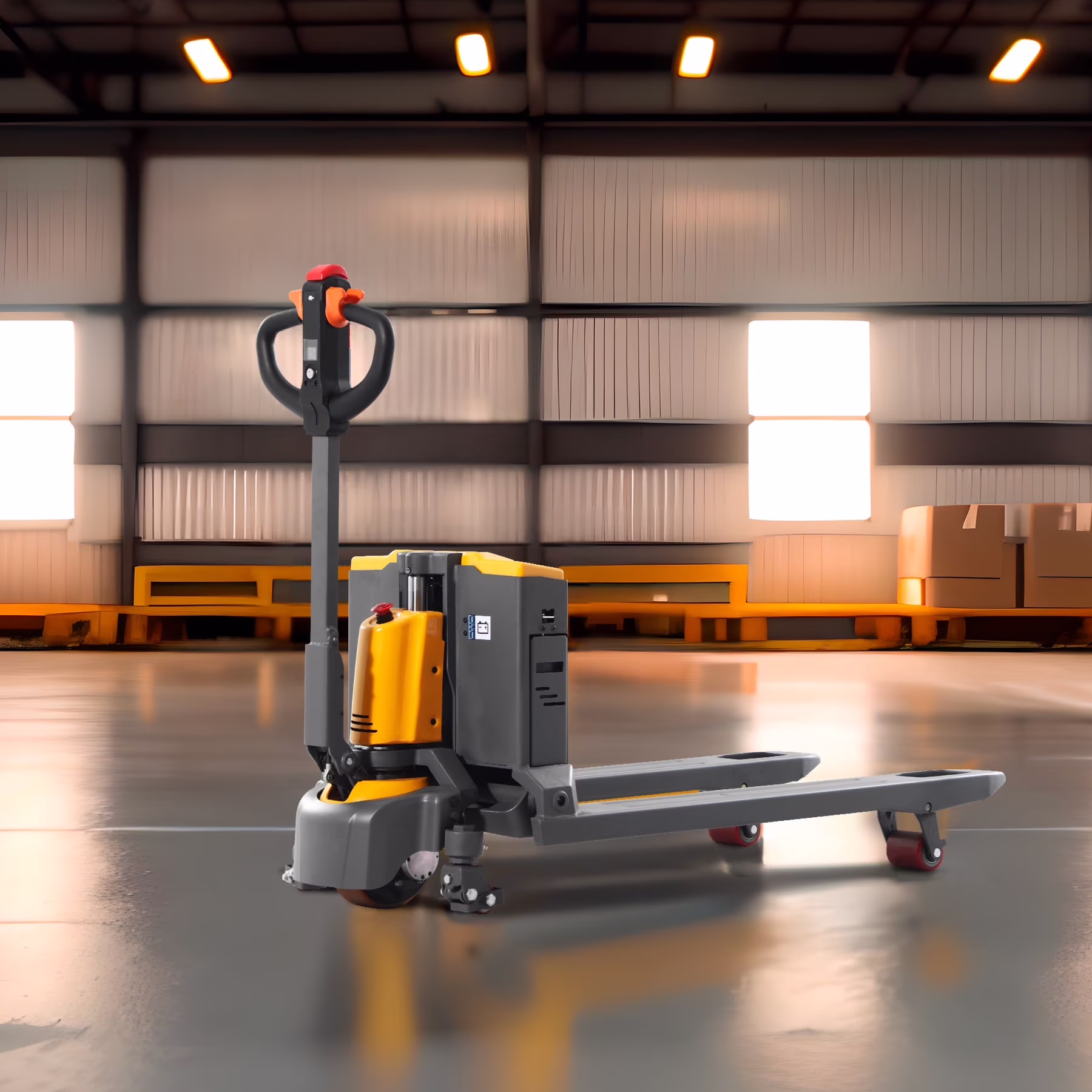 APOLLOLIFT 3 Lowered Full-Electric Pallet Jack 3300lb Lithium Battery Powered Pallet Truck 48x27 Fork Size