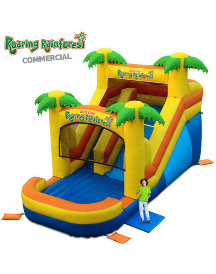 Toboggan gonflable commercial Roaring Rainforest 14