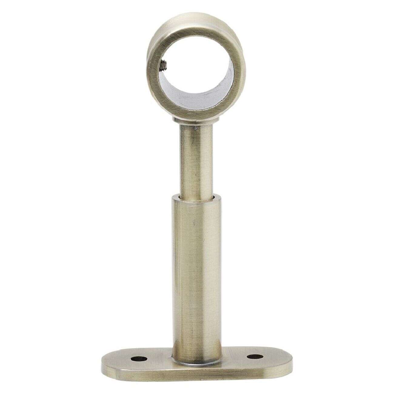 Support extensible métal gris pour tringle à rideau Ø2xL7/11cm