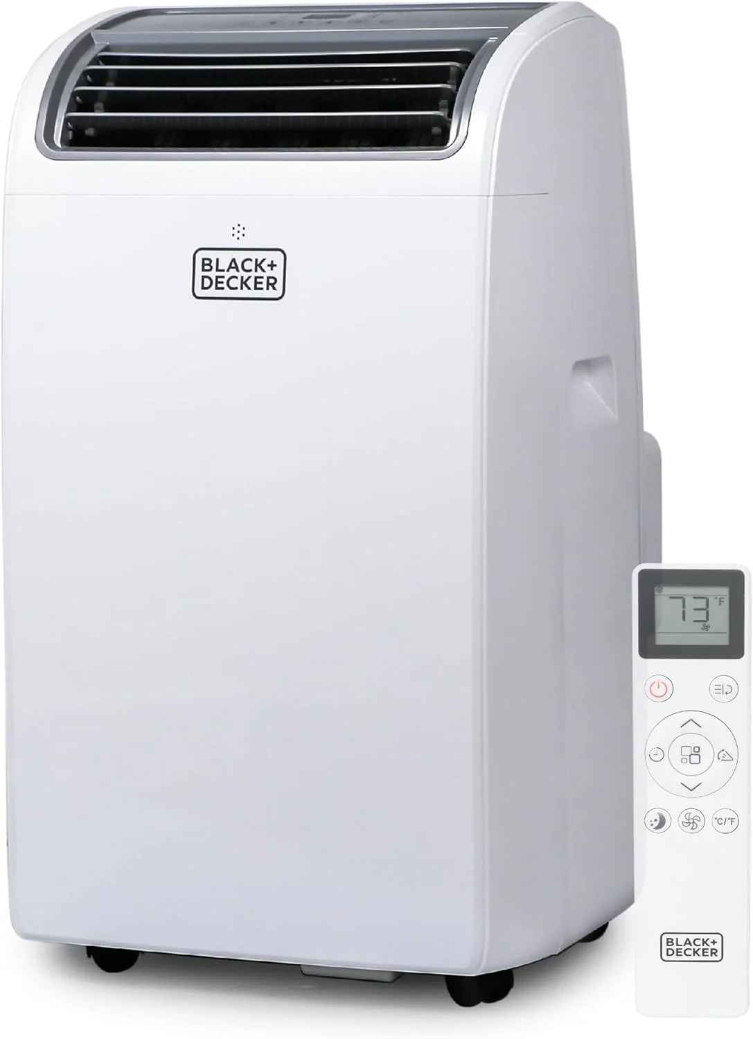 Climatiseur portable intelligent BLACK+DECKER, 14 000 BTU pour pièces jusqu'à 65 m², avec télécommande Follow Me et kit fenêtre, BPACT14WT, blanc