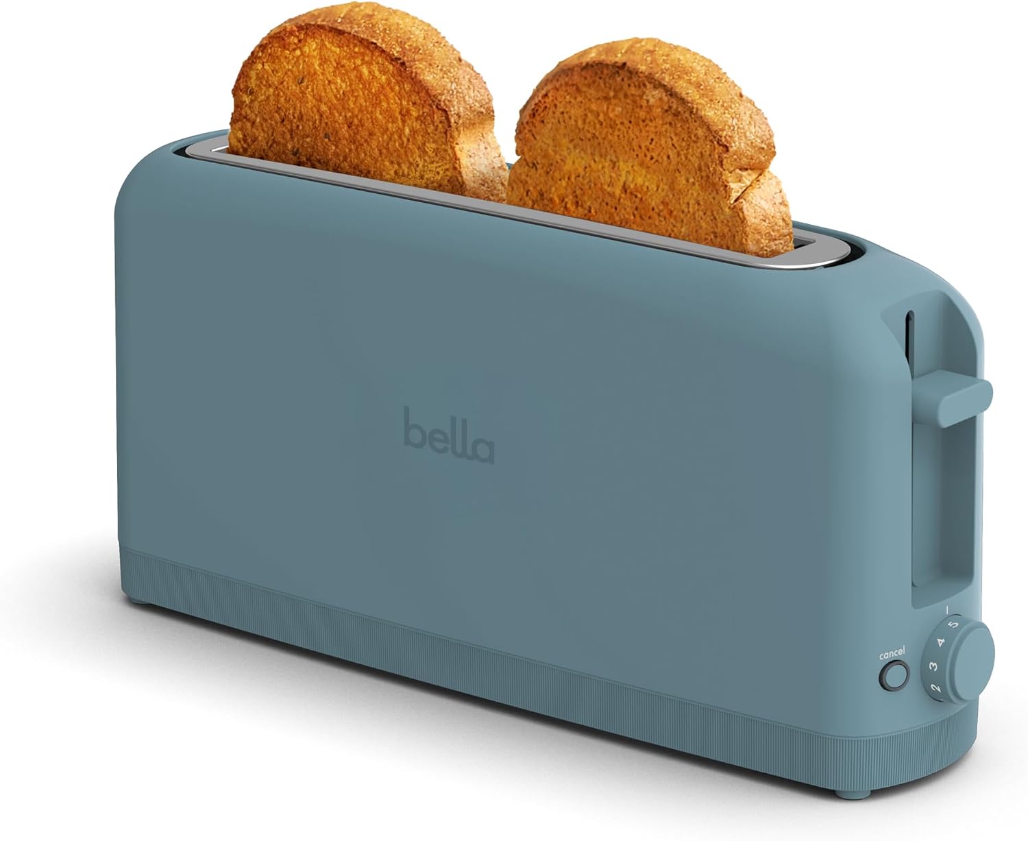 bella Fits-Anywhere ™   2-Slice Slim Toaster, Long Slot & Extra Wide, Seaglass