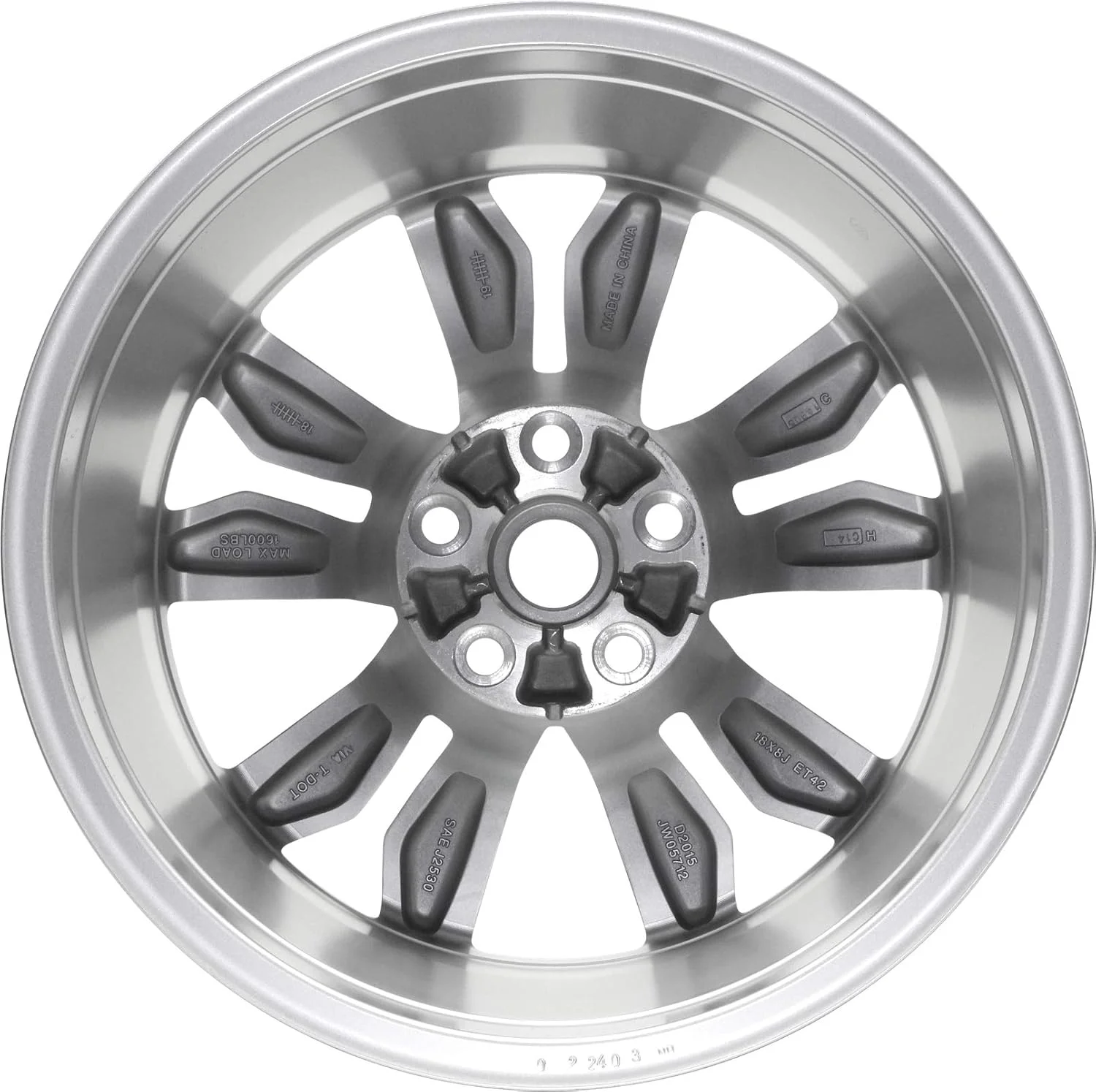 New Aluminum Wheel 18 Inch for 16-19 Chevy Impala 18 x 8 Rim 5 Lug 120mm Fits select: 2016-2018 CHEVROLET IMPALA, 2016 CHEVROLET IMPALA LIMITED - Image 2