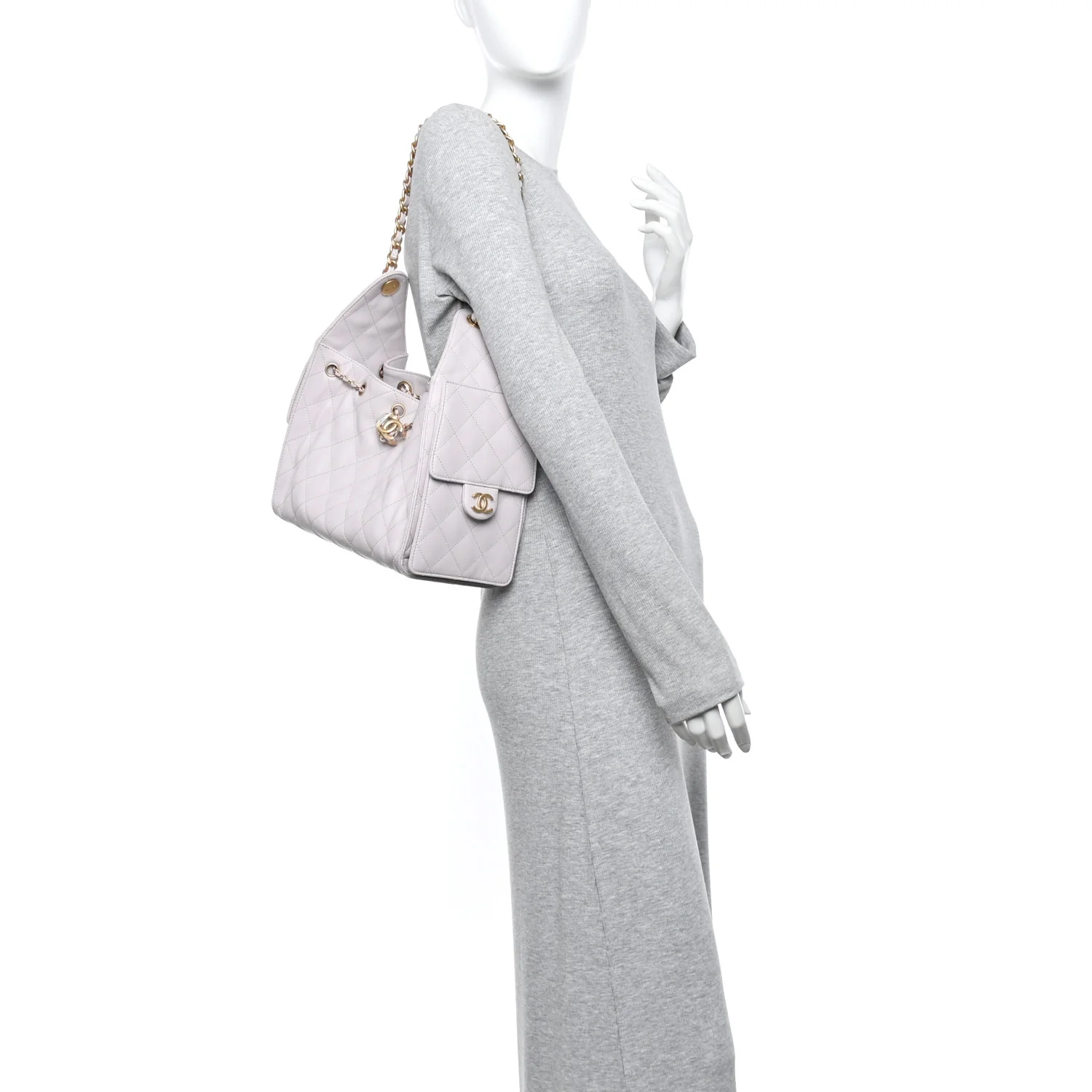 Caviar Quilted Small Chanel 25 Handbag Lilas Lilac
