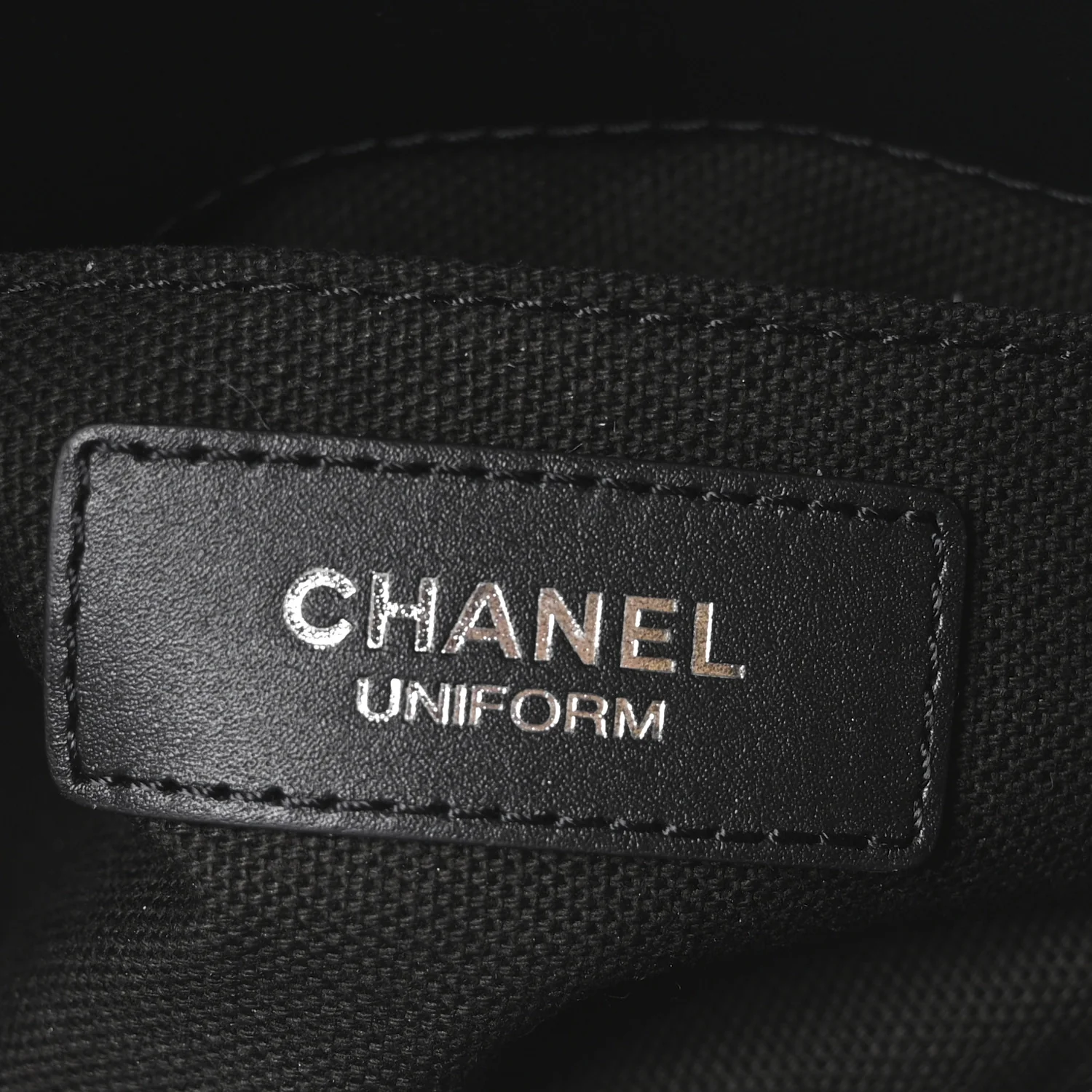 Calfskin Quilted CC Uniform Flap Belt Bag Black
