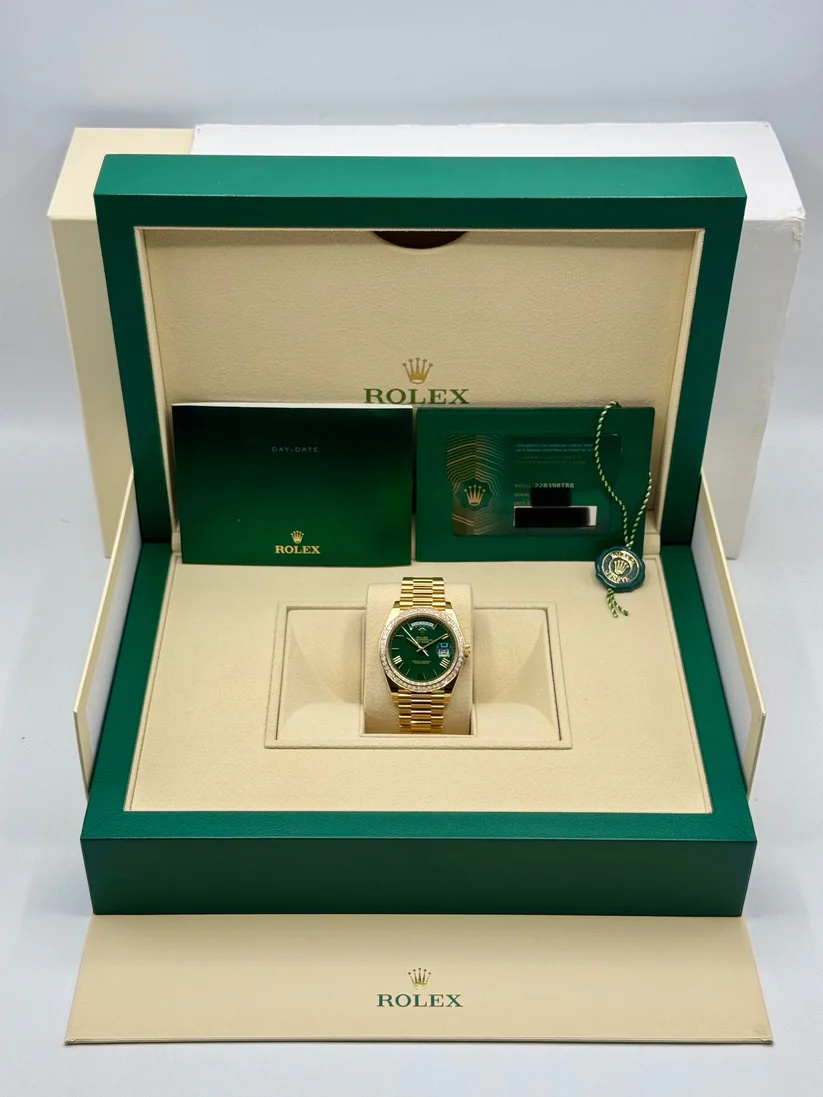 [Super Clone]RLX Day-Date 40mm 228398TBR-0039 Green Dial President Watch