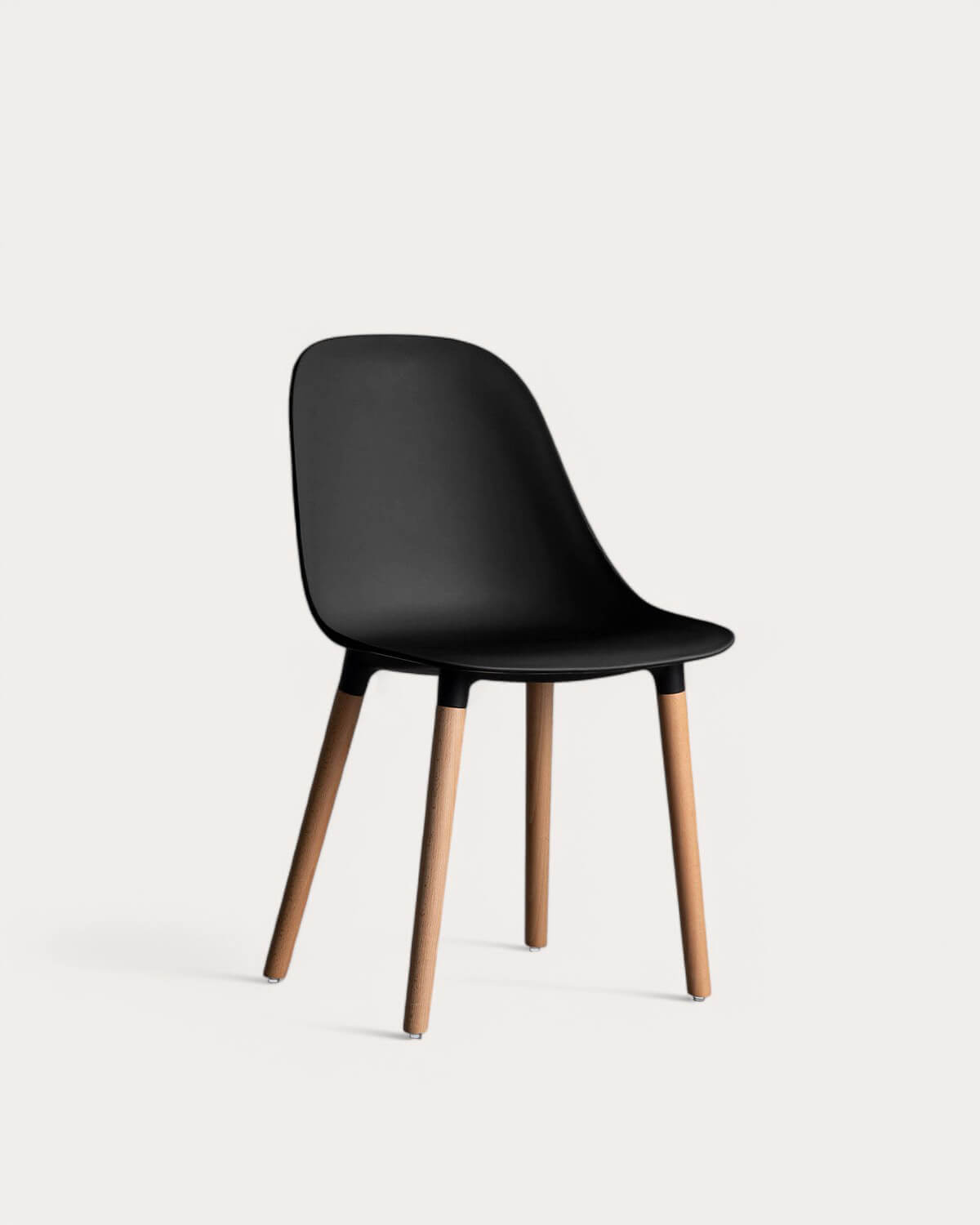 Reine - Pack 4 Sillas de Exterior de Polipropileno y Madera Reine