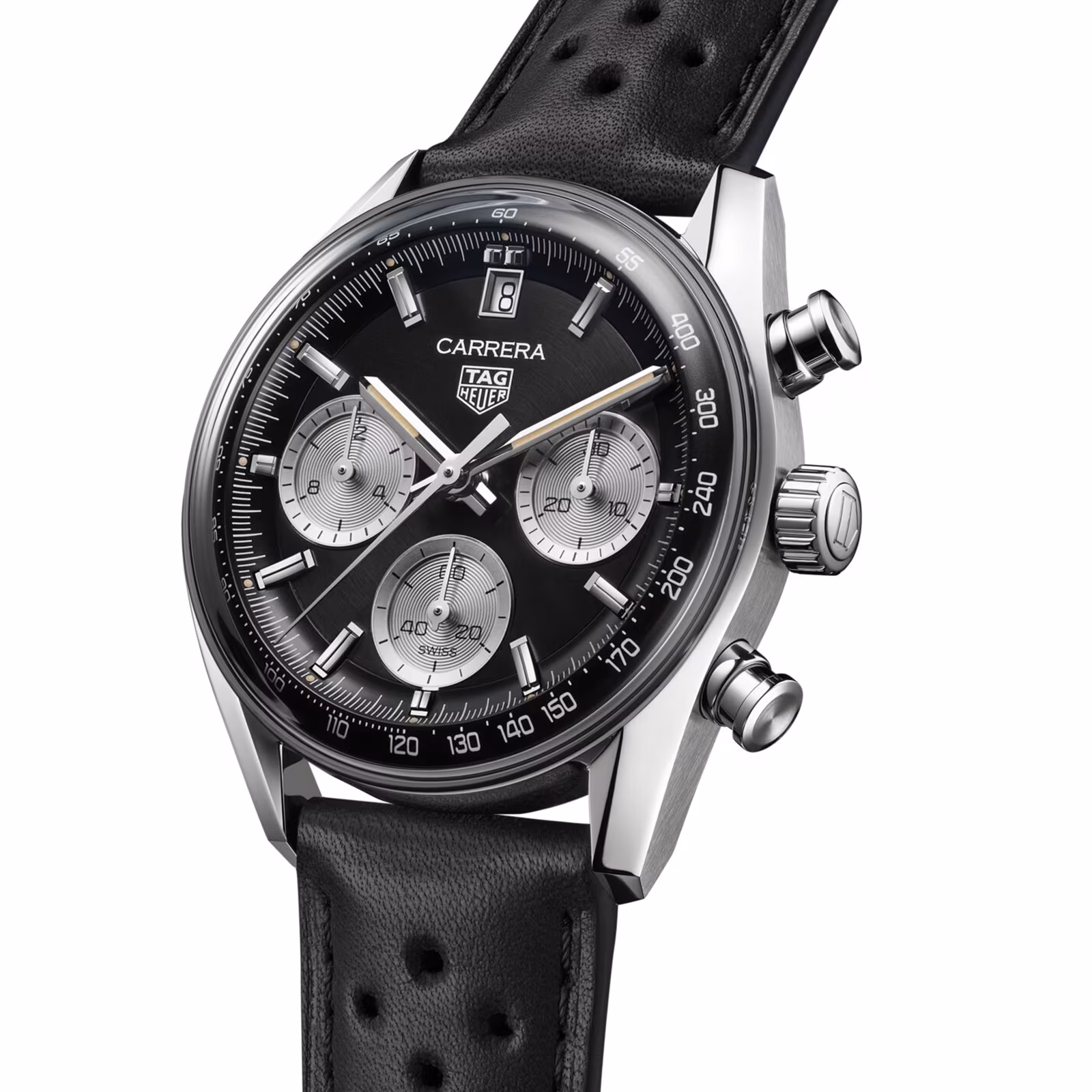 【Super Clone】TAG Heuer Carrera Chronograph 39mm Mens Watch Black CBS2210.FC6534