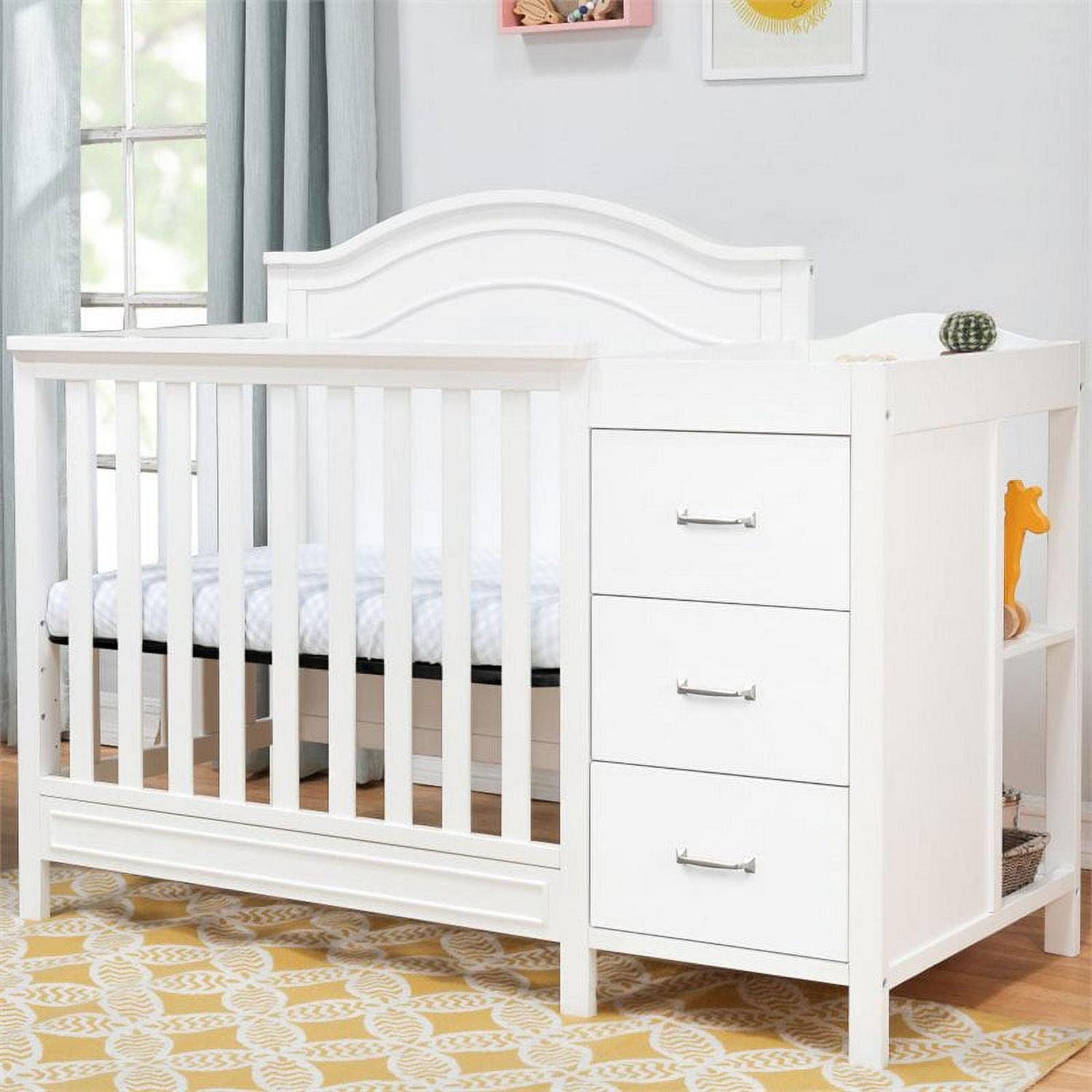 Davinci Charlie 4 - in - 1 Convertible Mini Crib & Changer in White