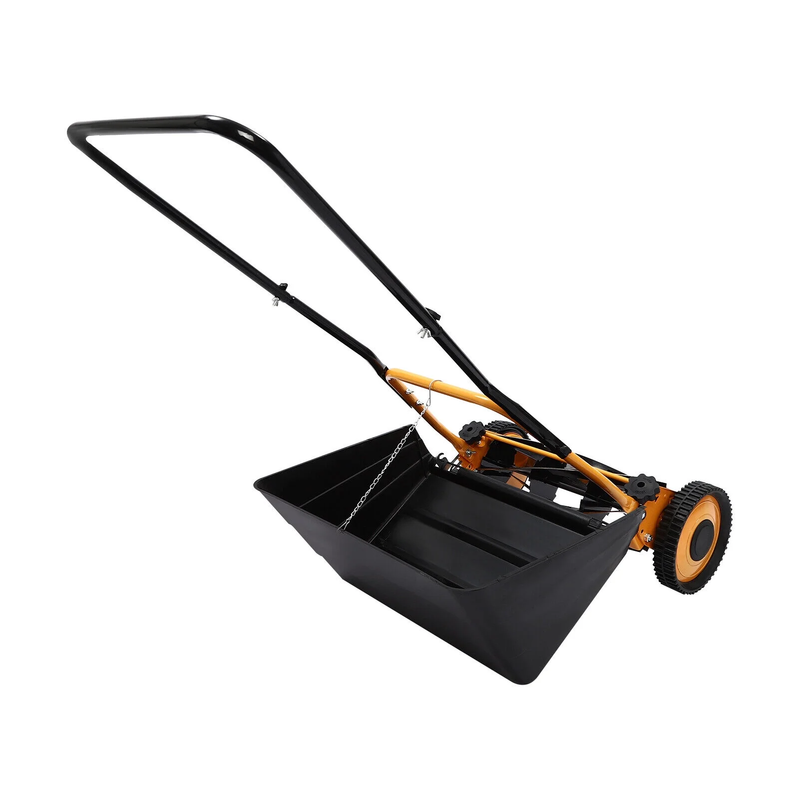 Modern 16" Lawnmower, Manual Wheeled Lawn Mower, Hand Push Lawn Mower 2-in-1 Function With 2 Wheels For Villas, Homes, Backyards - Image 3