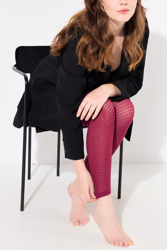 Diamond Lace Footless Tights