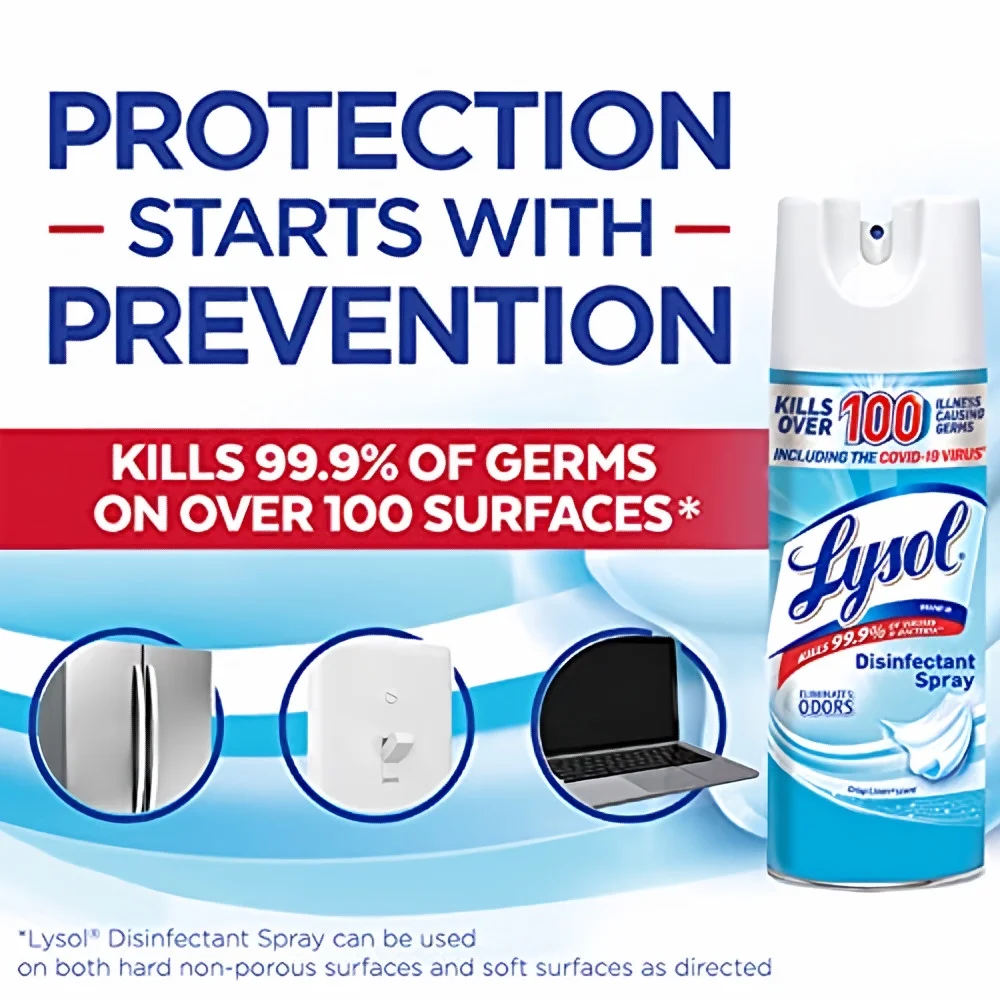 Lysol Disinfectant Spray Crisp Linen - 12.5 oz (Pack of 48)