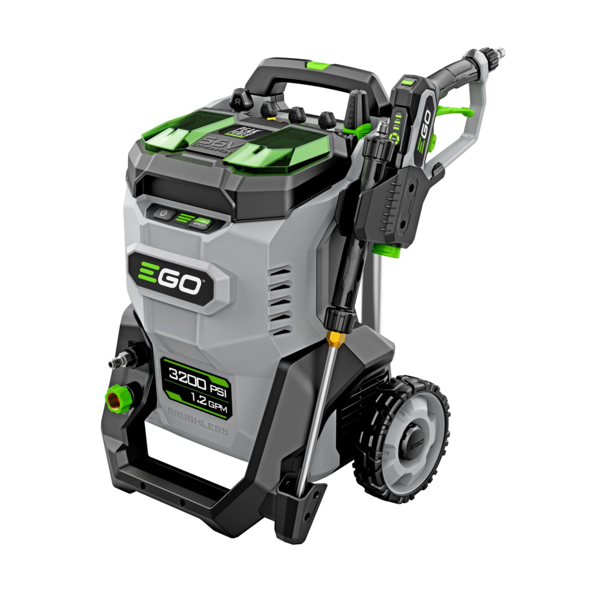 Ego HPW3200 3200 PSI 56-Volt Lithium-Ion Cordless Pressure Washer with Multiple Power Mode and Peak Power, Battery and Charger Not Included