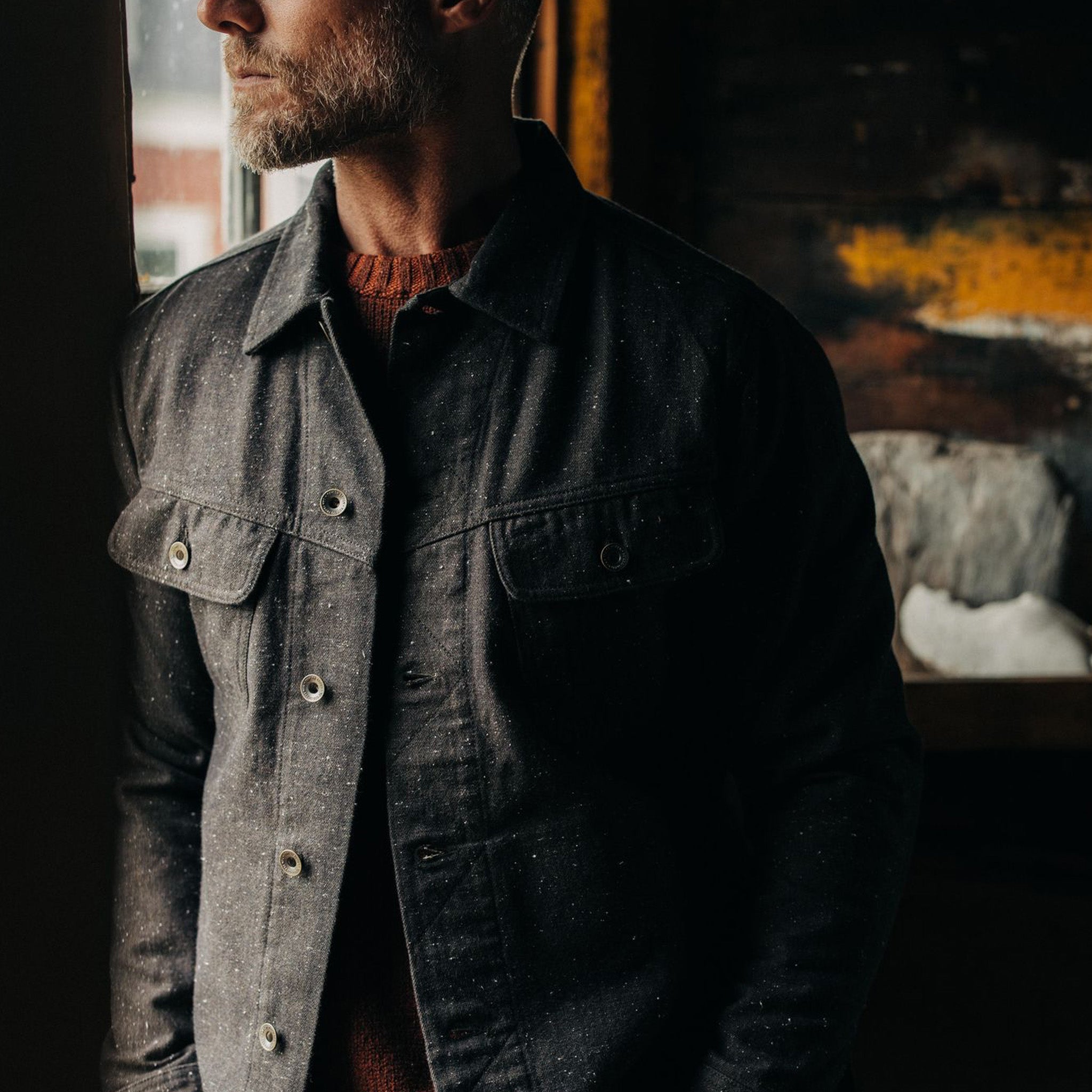 Veste The Long Haul en maille chevrons Peat Nep
