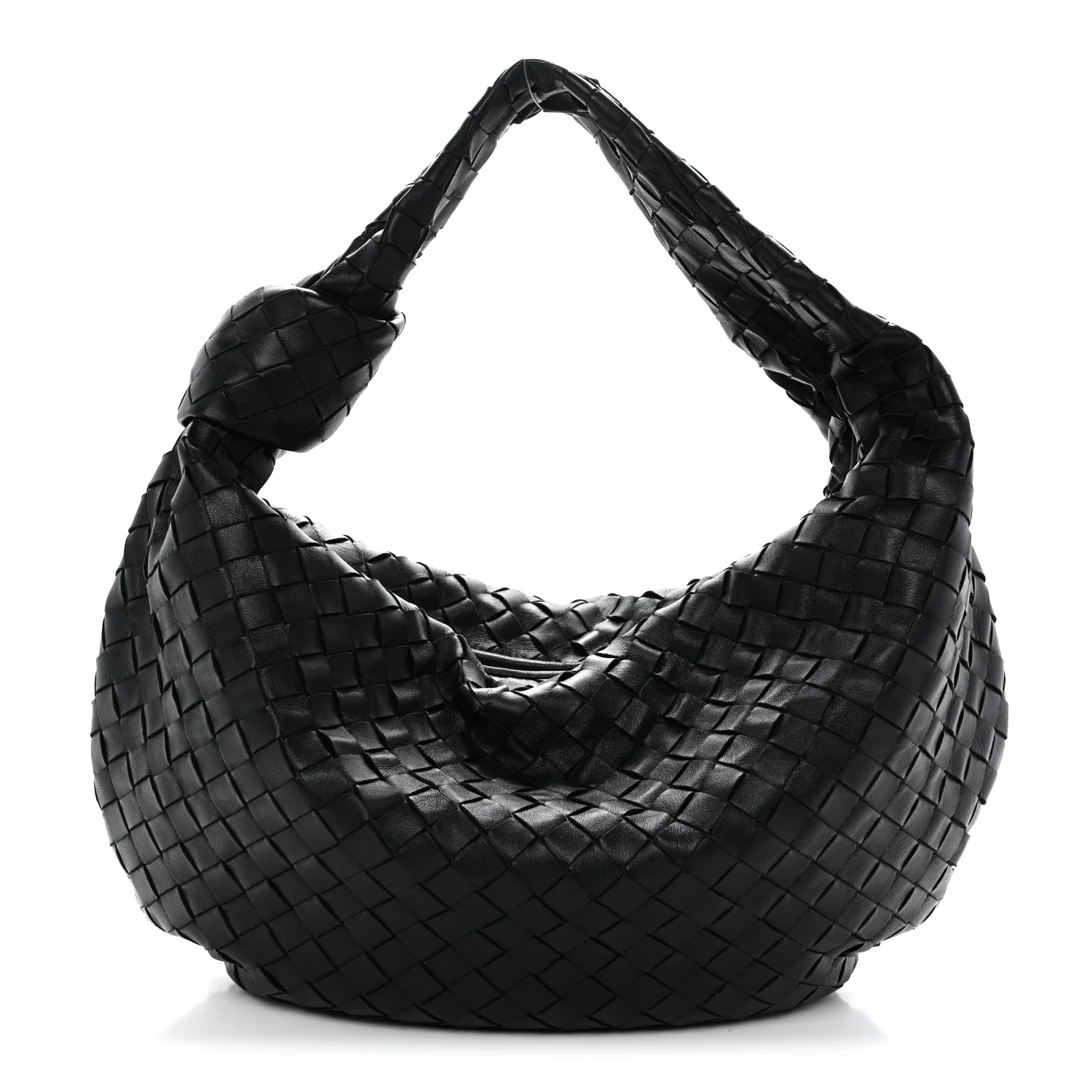 Nappa Intrecciato Small Jodie Hobo Black