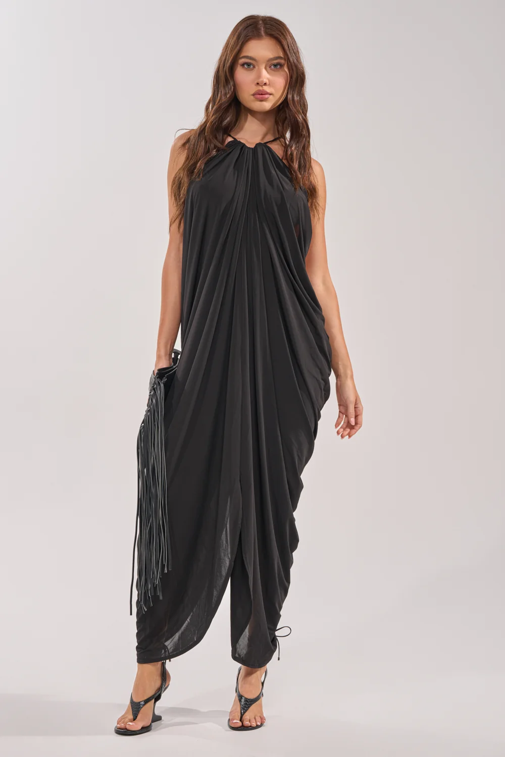 BALI MAMI LOW BACK MAXI DRESS IN BLACK - Akira Store