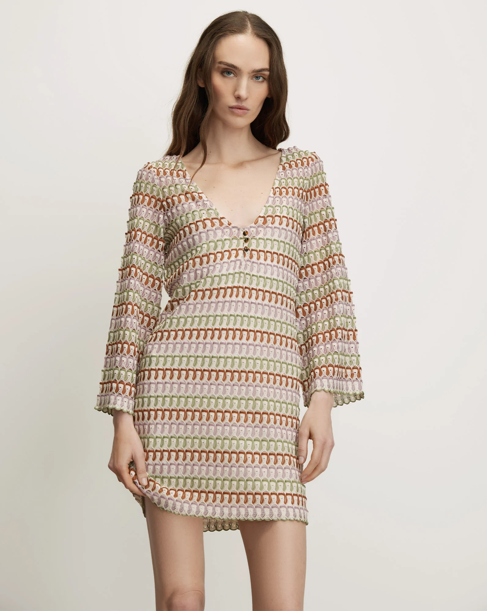 Novien Crochet Mini Dress