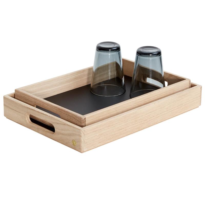 Serveringsbrett 30x46 cm eik/svart