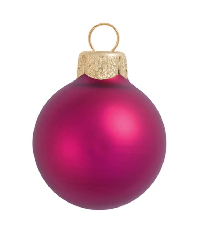 Whitehurst 8ct Raspberry Pink Matte Glass Ball Christmas Ornaments 3.25 inch (80mm)