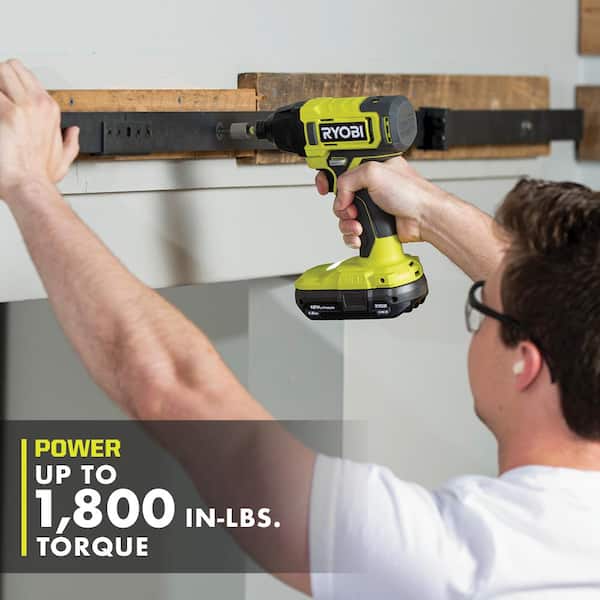 ONE+ 18V Cordless 2 Tool Combo Kit with Drill/Driver, Impact Driver, (2) 1 5 Ah Batteries, and Charger Image 7