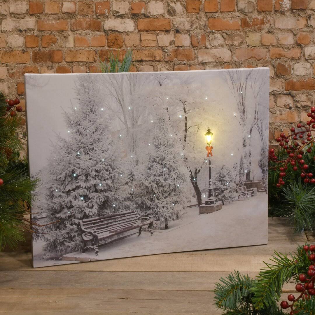 Lumabase Battery-Operated Lighted Wall Art - Winter Wonderland