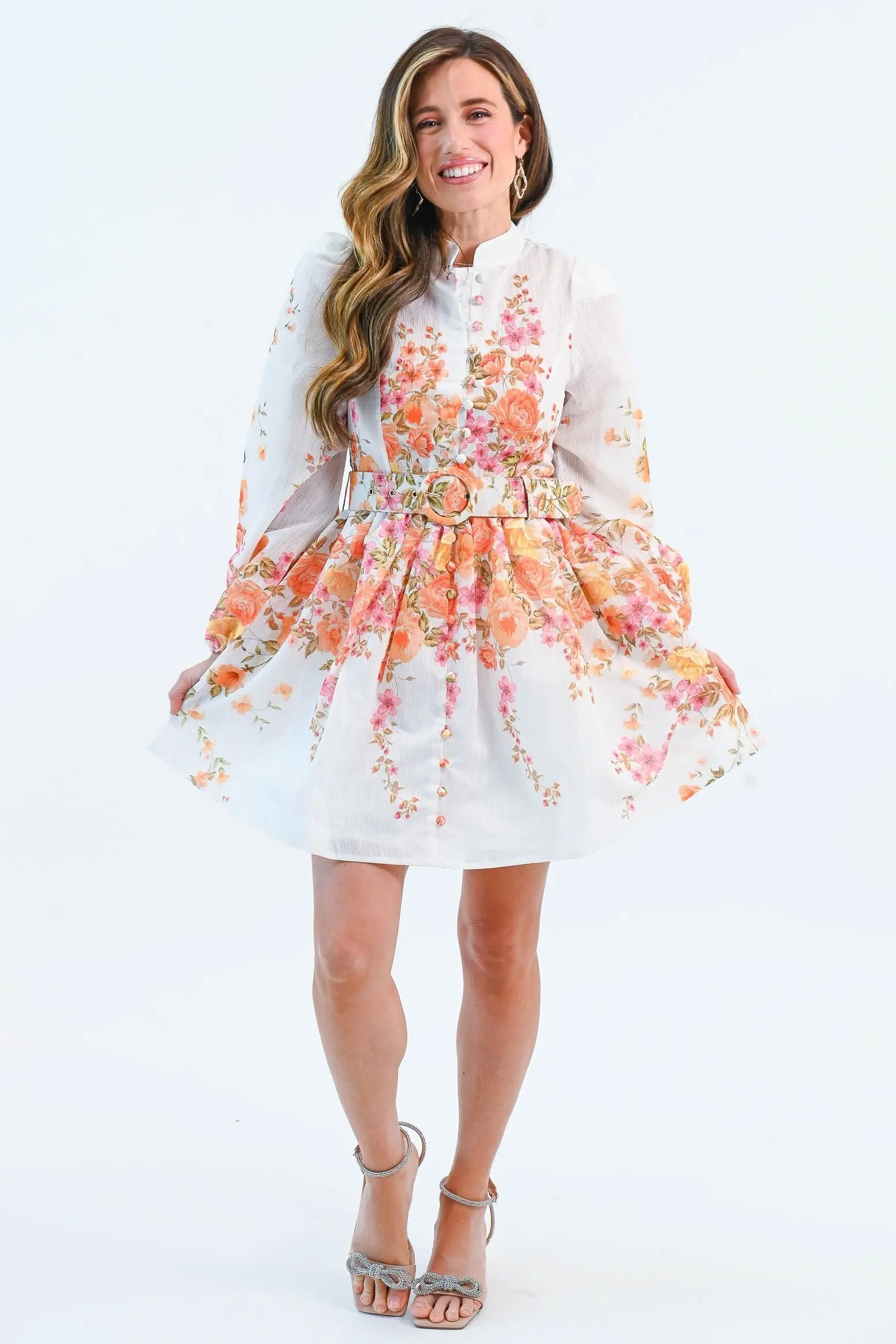 Walking On Sunshine Mock Neck Mini Dress