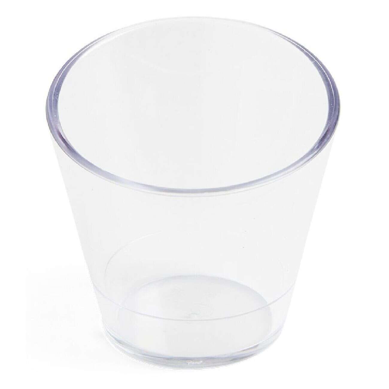 Lot de 6 verrines 100ml plastique transparent Ø6,9xH6,7cm