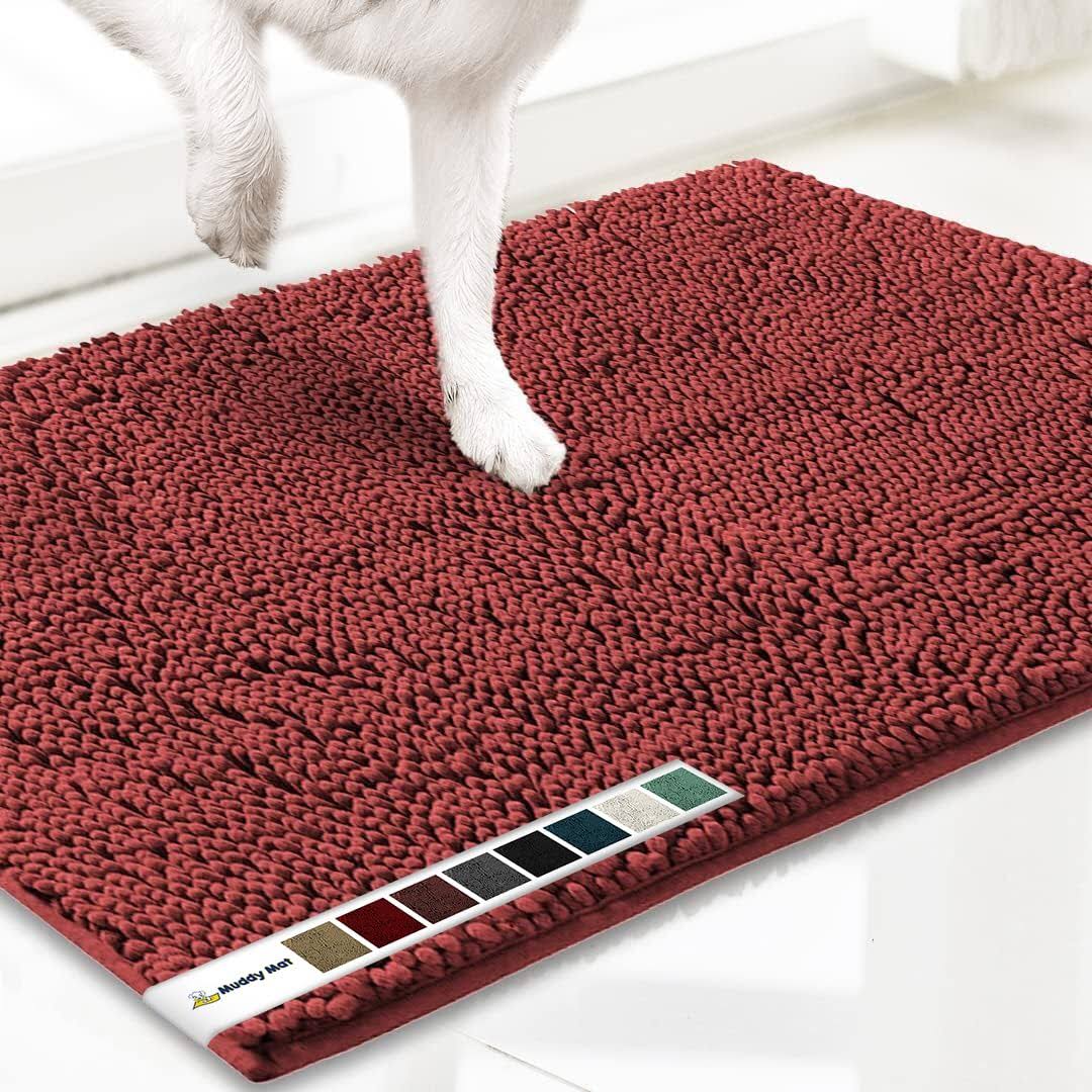 Muddy Mat As-seen-on-tv Highly Absorbent Microfiber Door Mat and Pet Rug, Non Slip Thick Washable Area and Bath Mat Soft Chenil