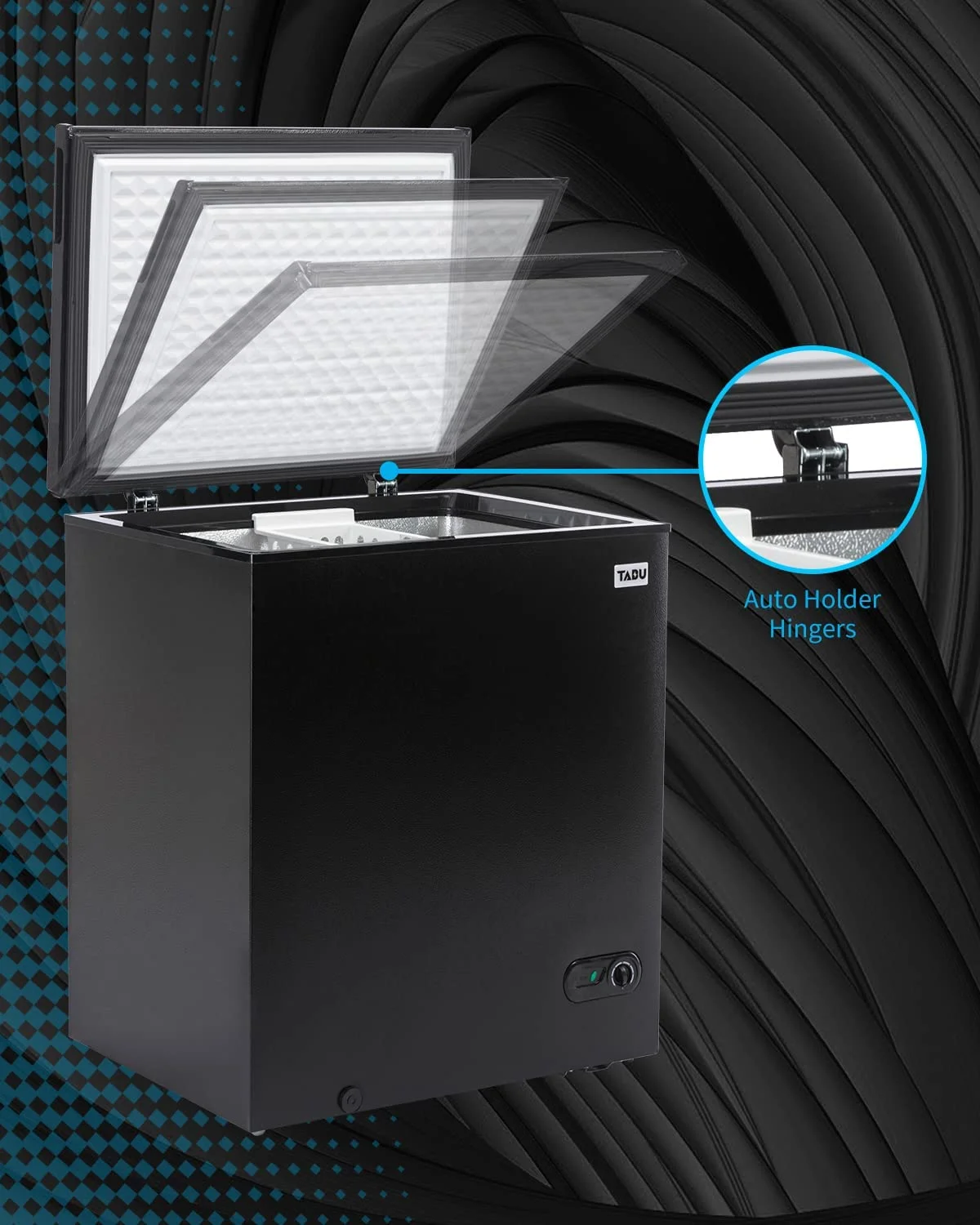 Chest Freezer, 7.0 Cu Ft Deep Freezer with Adjustable Temperature, Compact Freezer with Top Open Door (Black) - Image 5