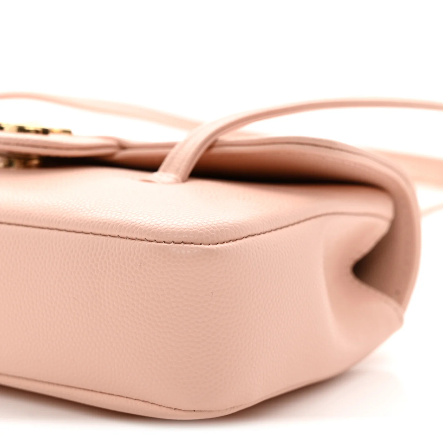 Shiny Caviar Mini Preppy Coco Shoulder Bag Light Pink