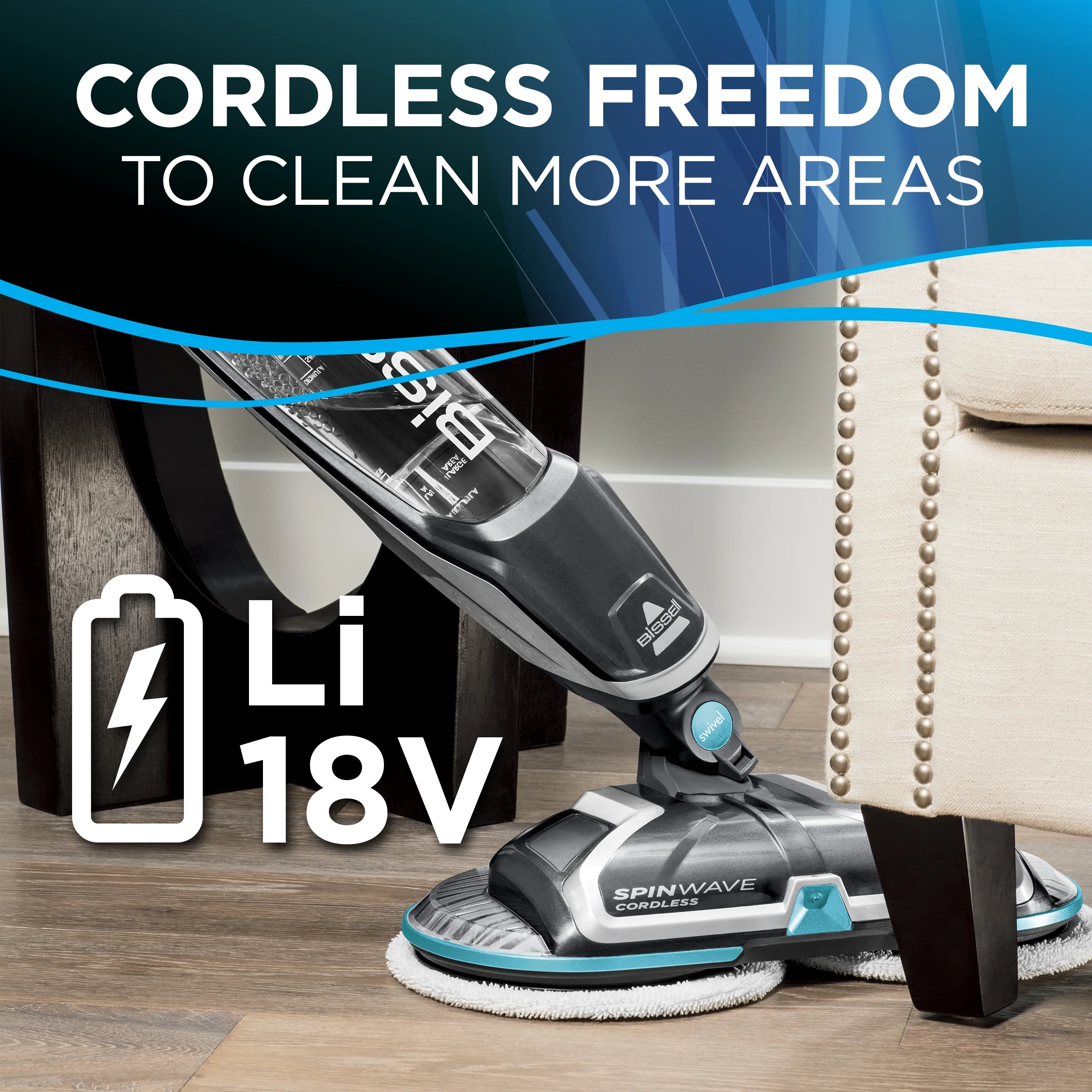 Spinwave Cordless Powered Hard Floor Spin Mop and Cleaner, 2315A - Image 8