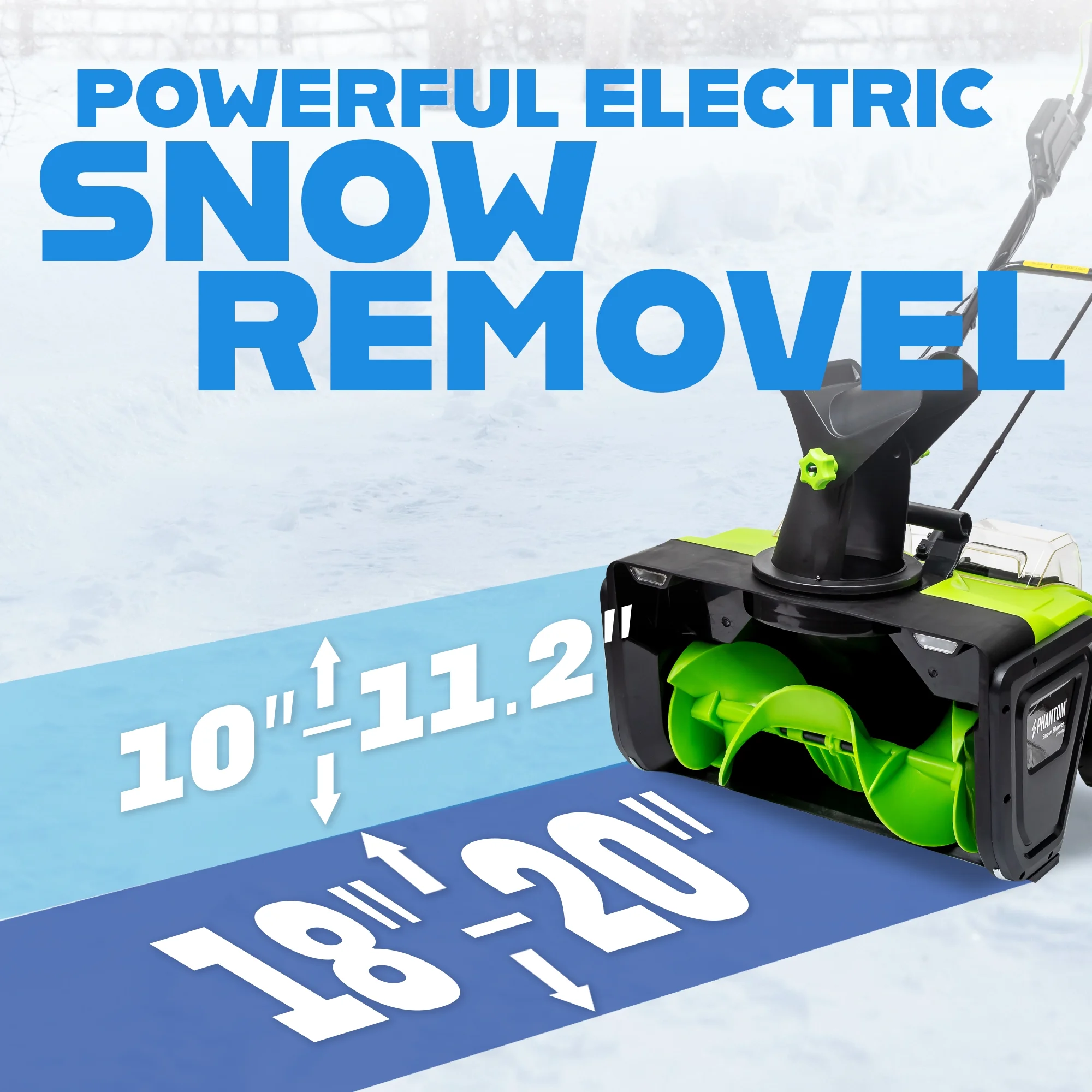 Cordless Snow Shovel, 20V Battery Powered Snow Blower, Lightweight Electric Snow Thrower with Adjustable Handle, Directional Plate, Perfect for Patios, Decks, Walkways, and Driveways (20 INCH)(20") - Image 8