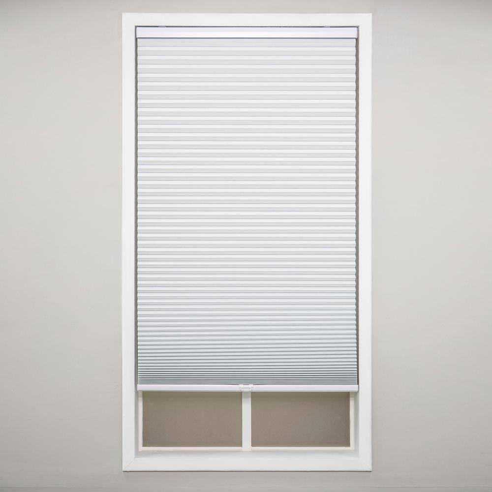 Perfect Lift Window Treatment Cut-to-Width White Cordless Blackout Cellular Shade - 22 in. W x 84 in. L