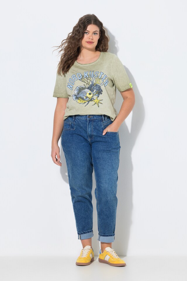 Wide-leg 5-pocket Carrot Jeans