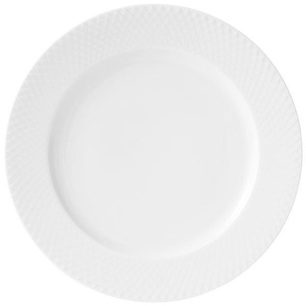 Rhombe tallerken 27 cm hvit