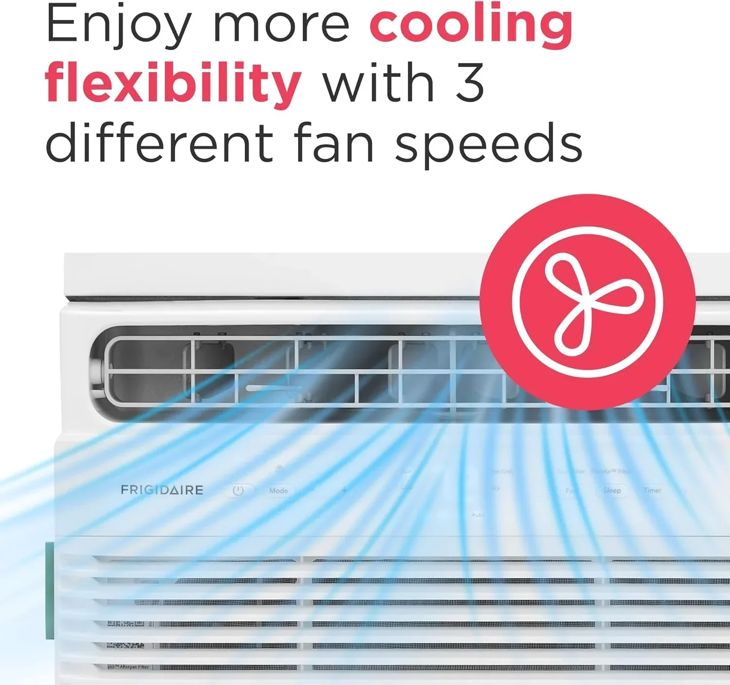 Climatiseur de fenêtre Frigidaire 5 000 BTU avec télécommande. Refroidit jusqu'à 150 pi². Fonctionnement silencieux.