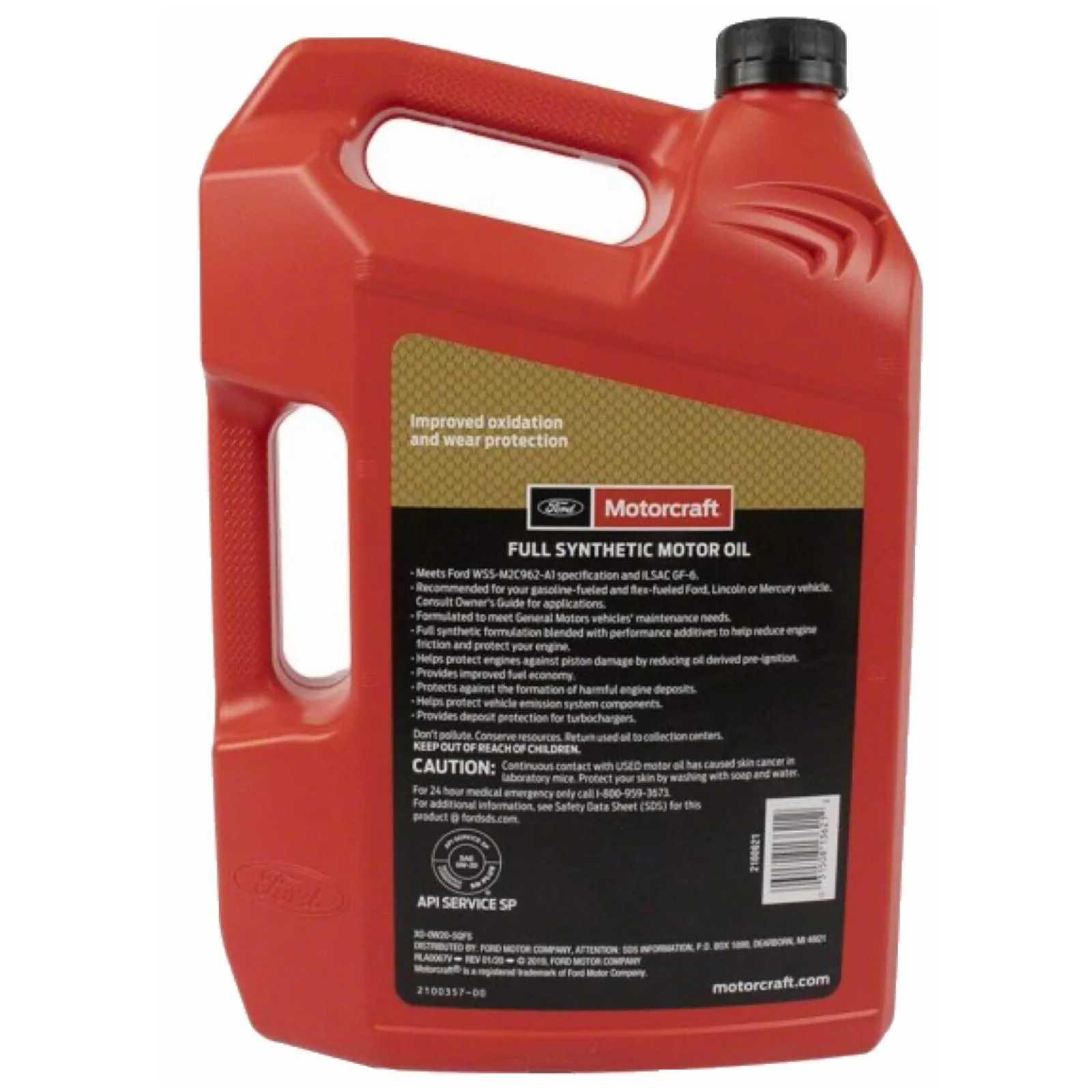 Engine Oil FORD MOTORCRAFT Premium Synthetic Blend SAE 0W - 20 MPN #xo0w205qfs Pack of 3