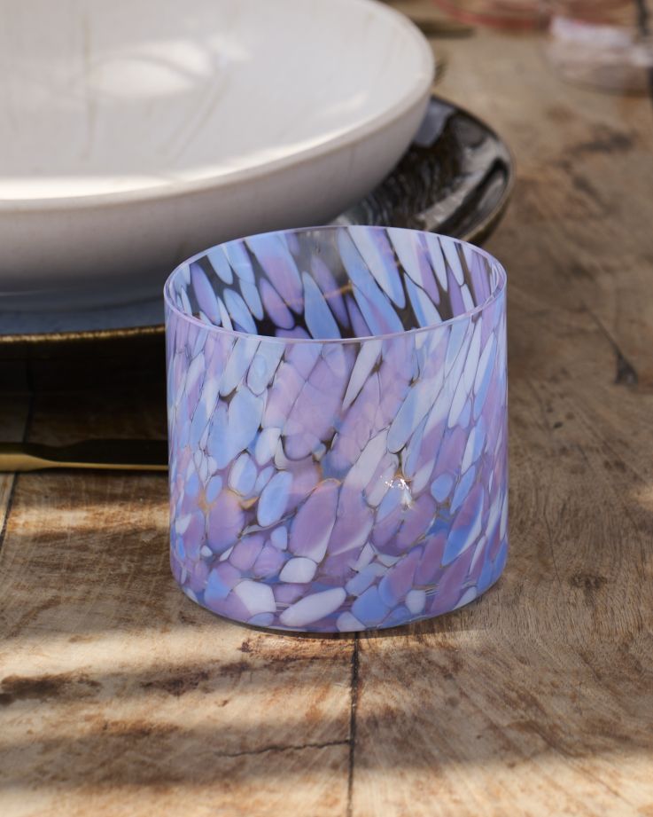 JOIA - SMALL GLASS DROPS BLUE PURPLE