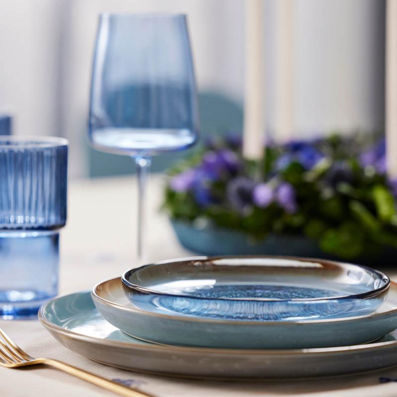 Kusintha glasstallerken 18 cm blå