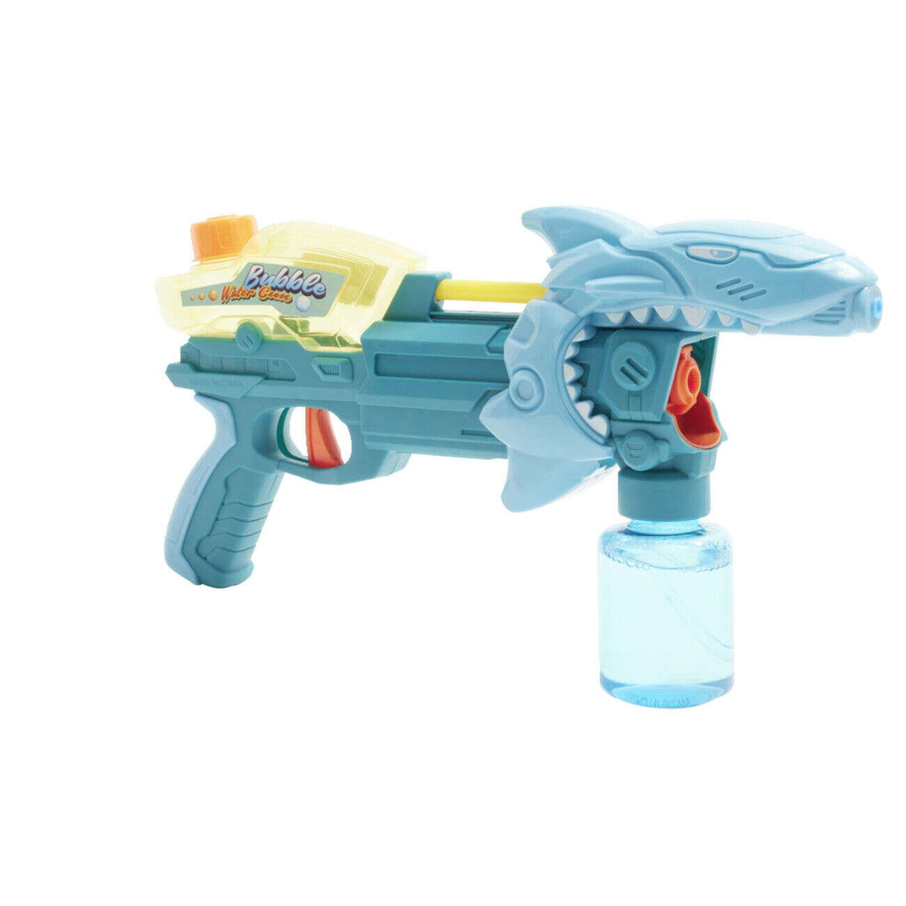 Pistolet à eau enfant requin lance bulle 27x6,5xH17,5cm (2 modèles)