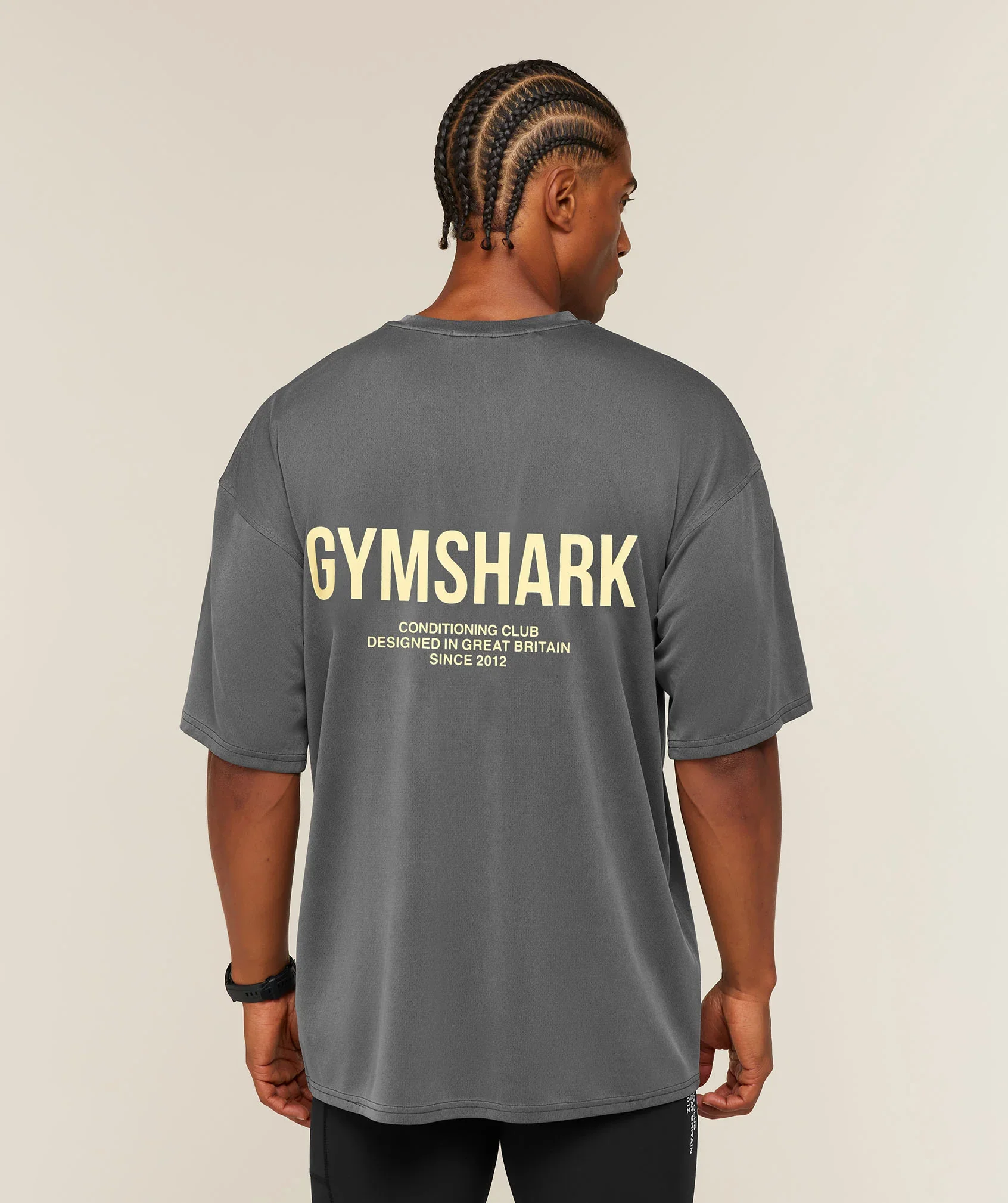 Conditioning Club Washed T-Shirt - Black/Butter Yellow/Wash